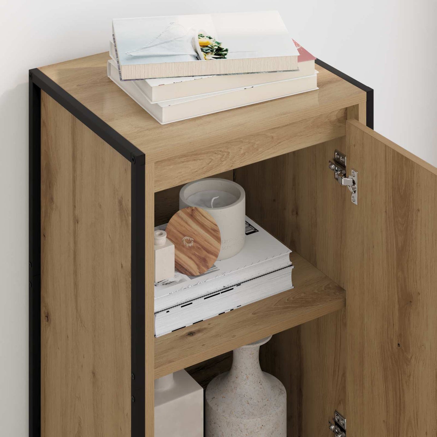Dressoir Ambachtelijk eiken 43 x 36 x 75,5 cm Bewerkt hout is nu te koop bij PeponiXL, paradijselijk wonen!