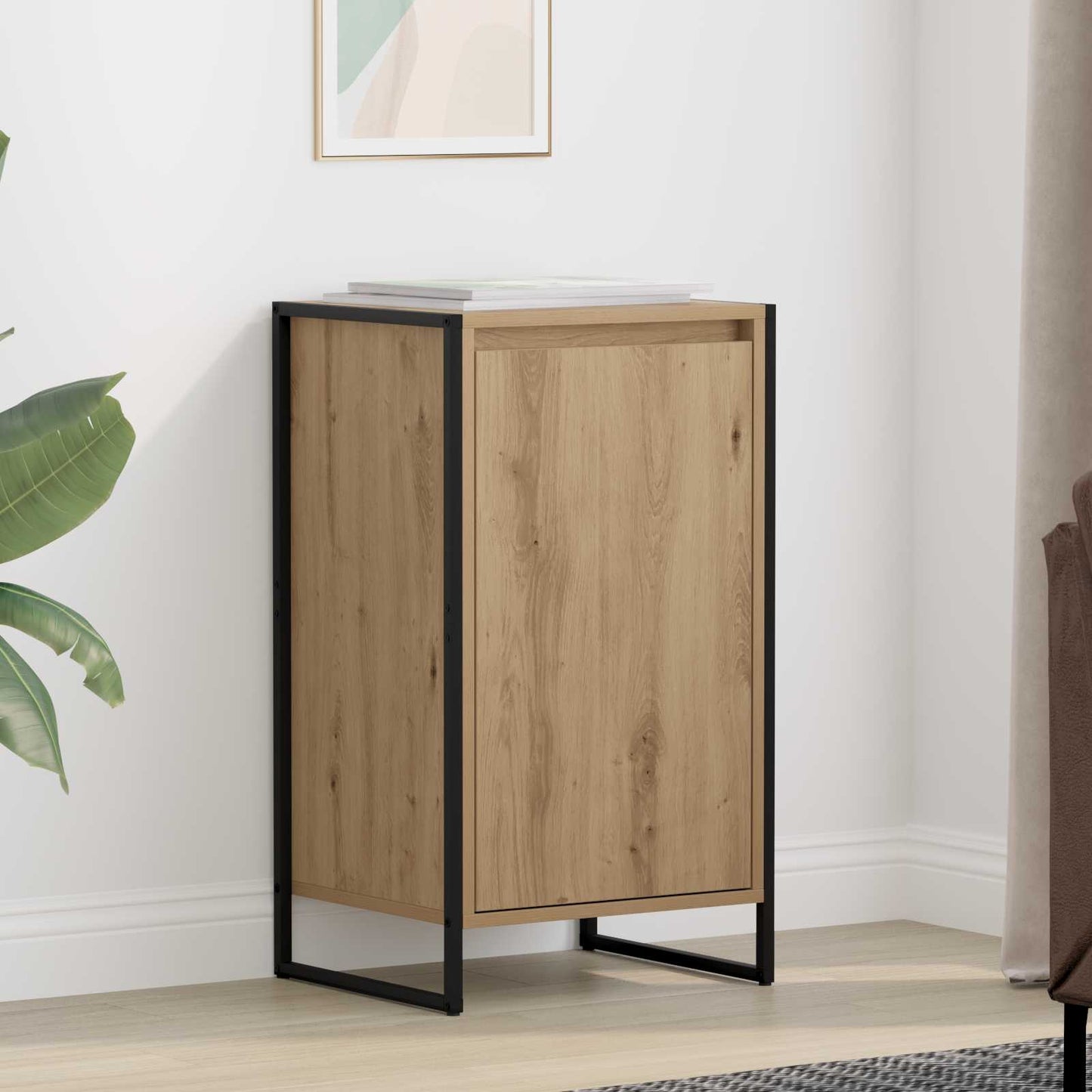 Dressoir Ambachtelijk eiken 43 x 36 x 75,5 cm Bewerkt hout is nu te koop bij PeponiXL, paradijselijk wonen!