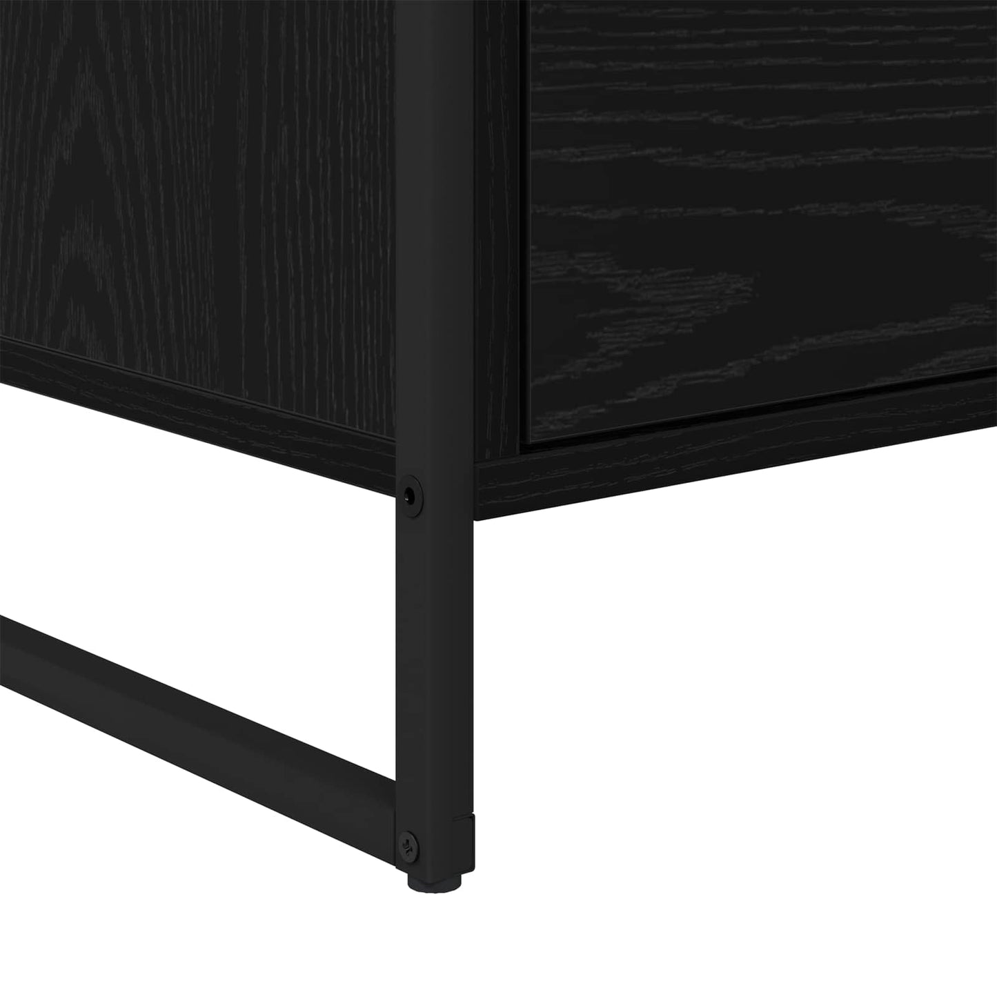 Dressoir met lade Zwart Eiken 79 x 36 x 75.5 cm Bewerkt hout is nu te koop bij PeponiXL, paradijselijk wonen!