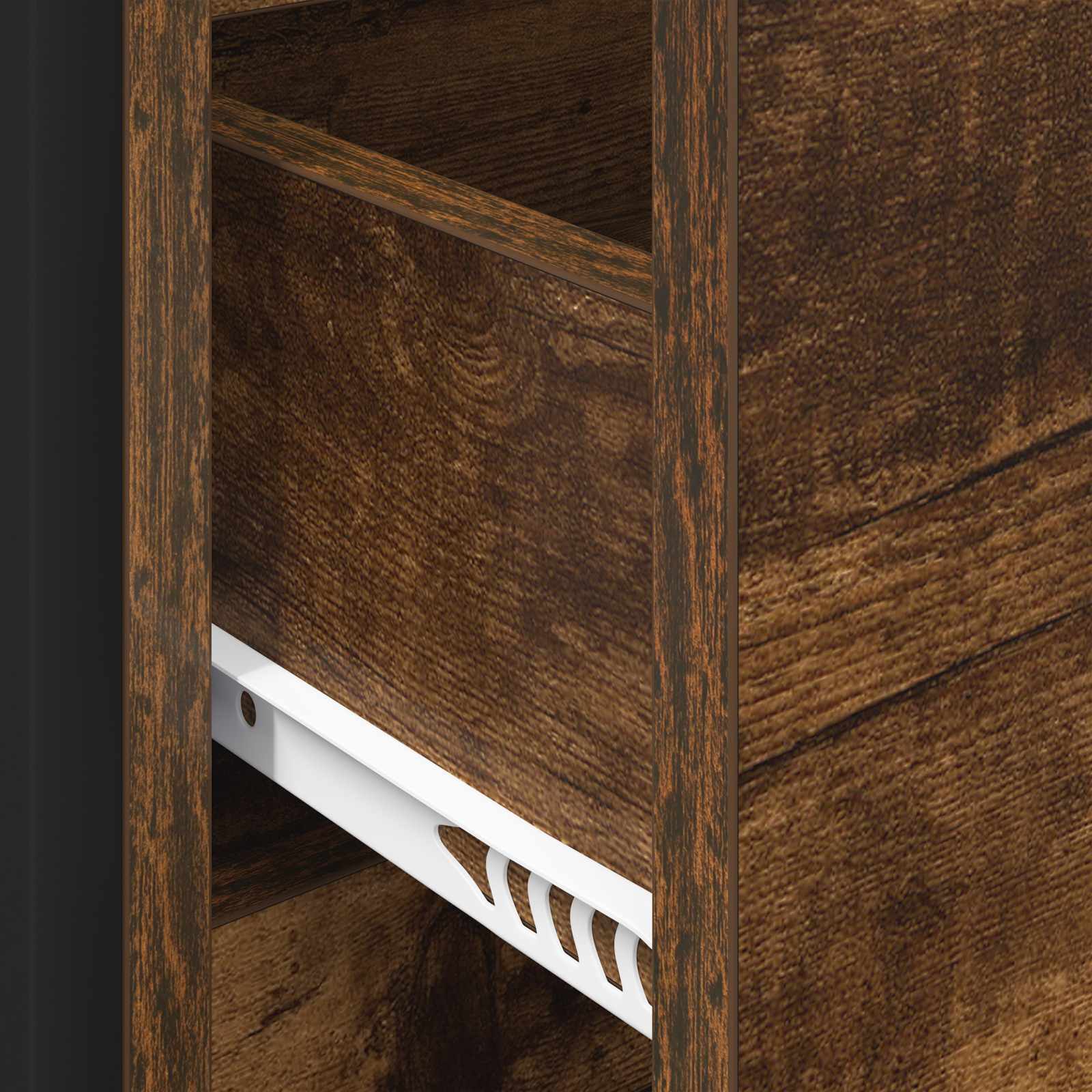 Dressoir met lade Rook Eik 79 x 36 x 75.5 cm Bewerkt hout is nu te koop bij PeponiXL, paradijselijk wonen!