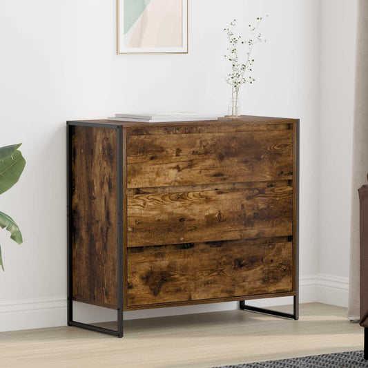 Dressoir met lade Rook Eik 79 x 36 x 75.5 cm Bewerkt hout is nu te koop bij PeponiXL, paradijselijk wonen!
