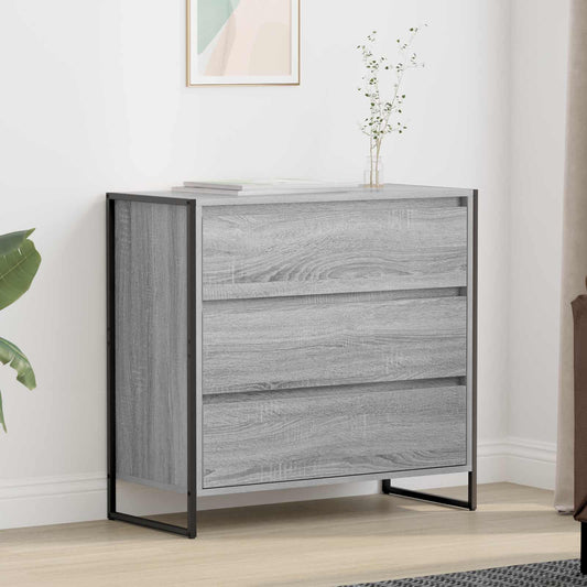 Dressoir met lade Grijs Sonoma 79 x 36 x 75.5 cm Bewerkt hout is nu te koop bij PeponiXL, paradijselijk wonen!