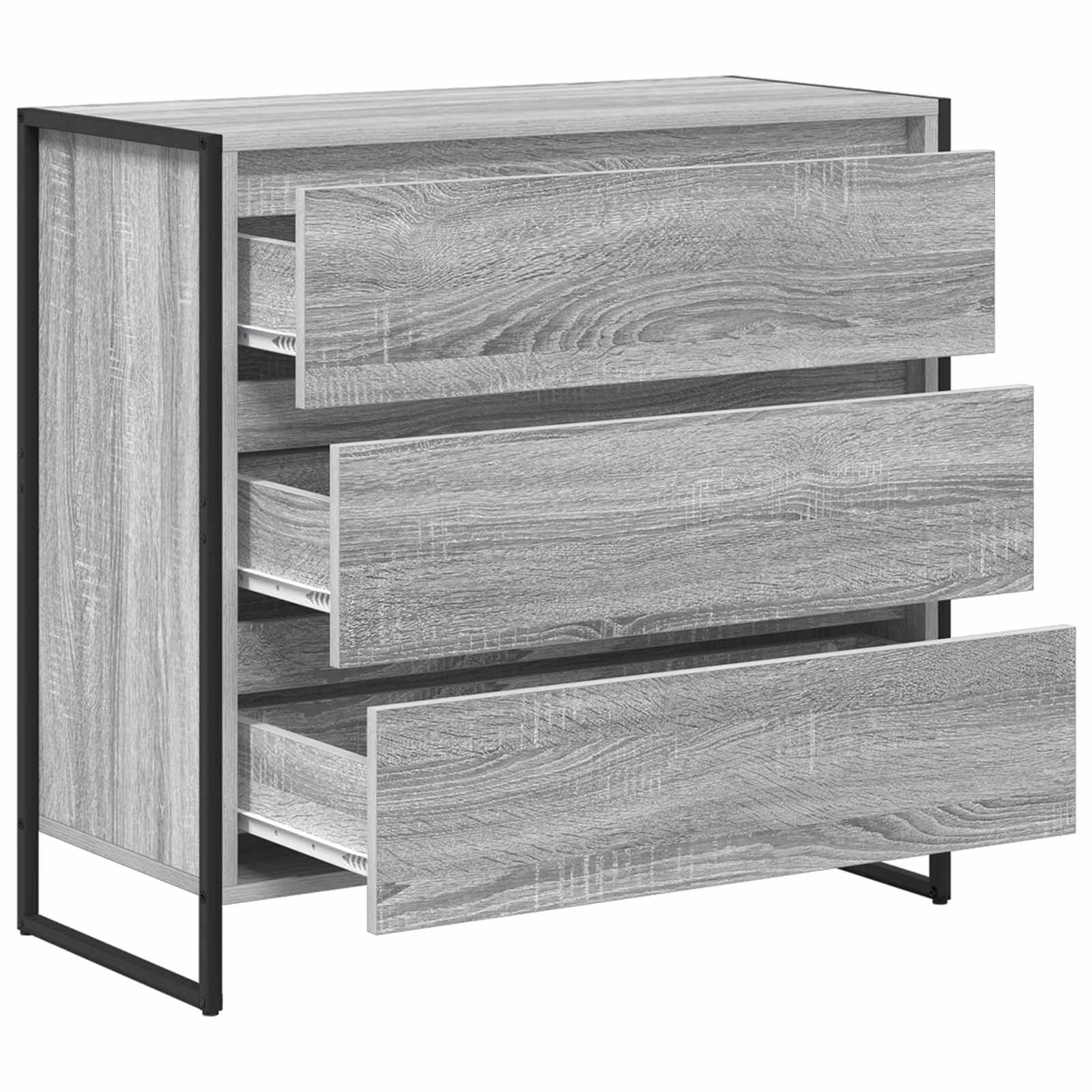 Dressoir met lade Grijs Sonoma 79 x 36 x 75.5 cm Bewerkt hout is nu te koop bij PeponiXL, paradijselijk wonen!