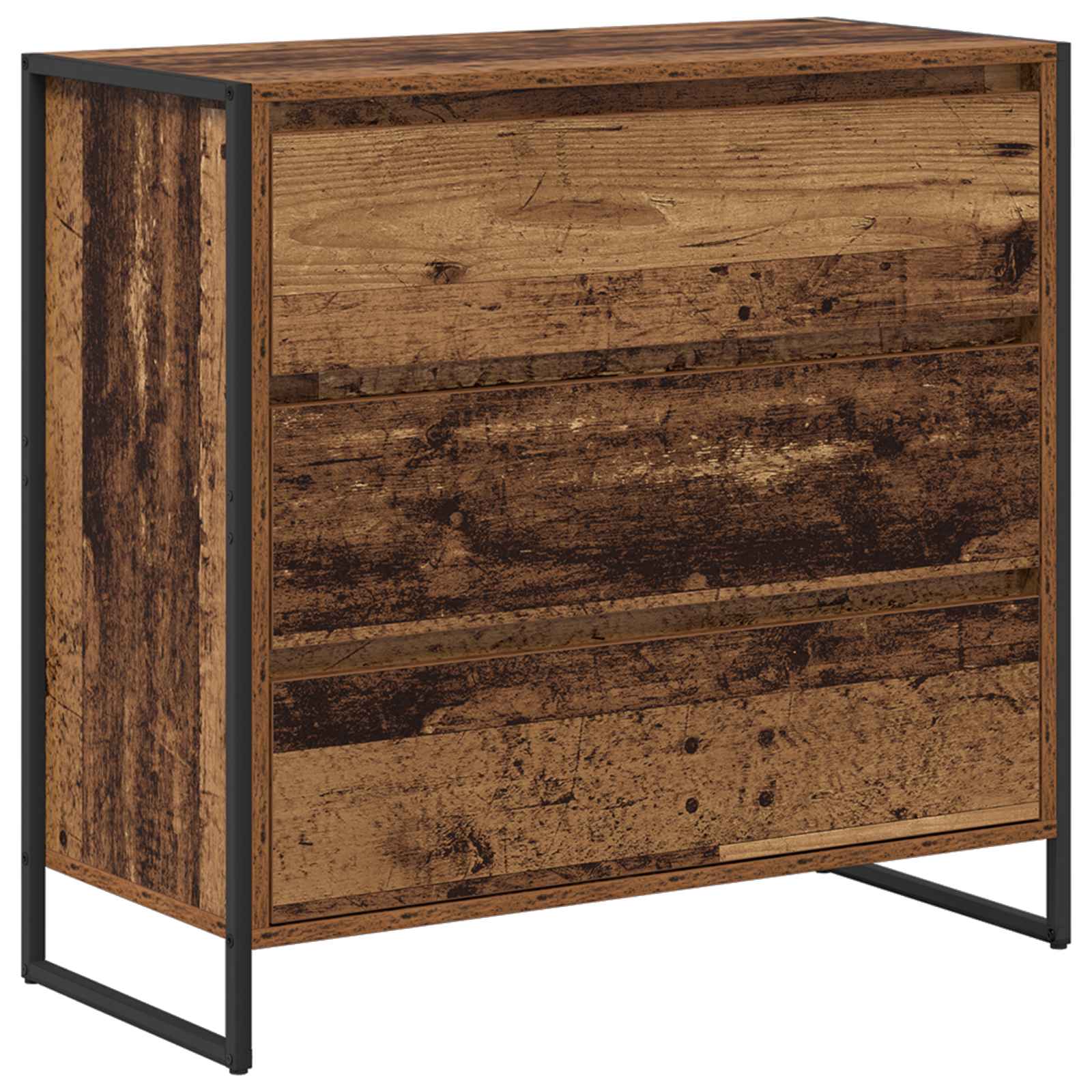 Dressoir met lade Oud Hout 79 x 36 x 75.5 cm Bewerkt hout is nu te koop bij PeponiXL, paradijselijk wonen!