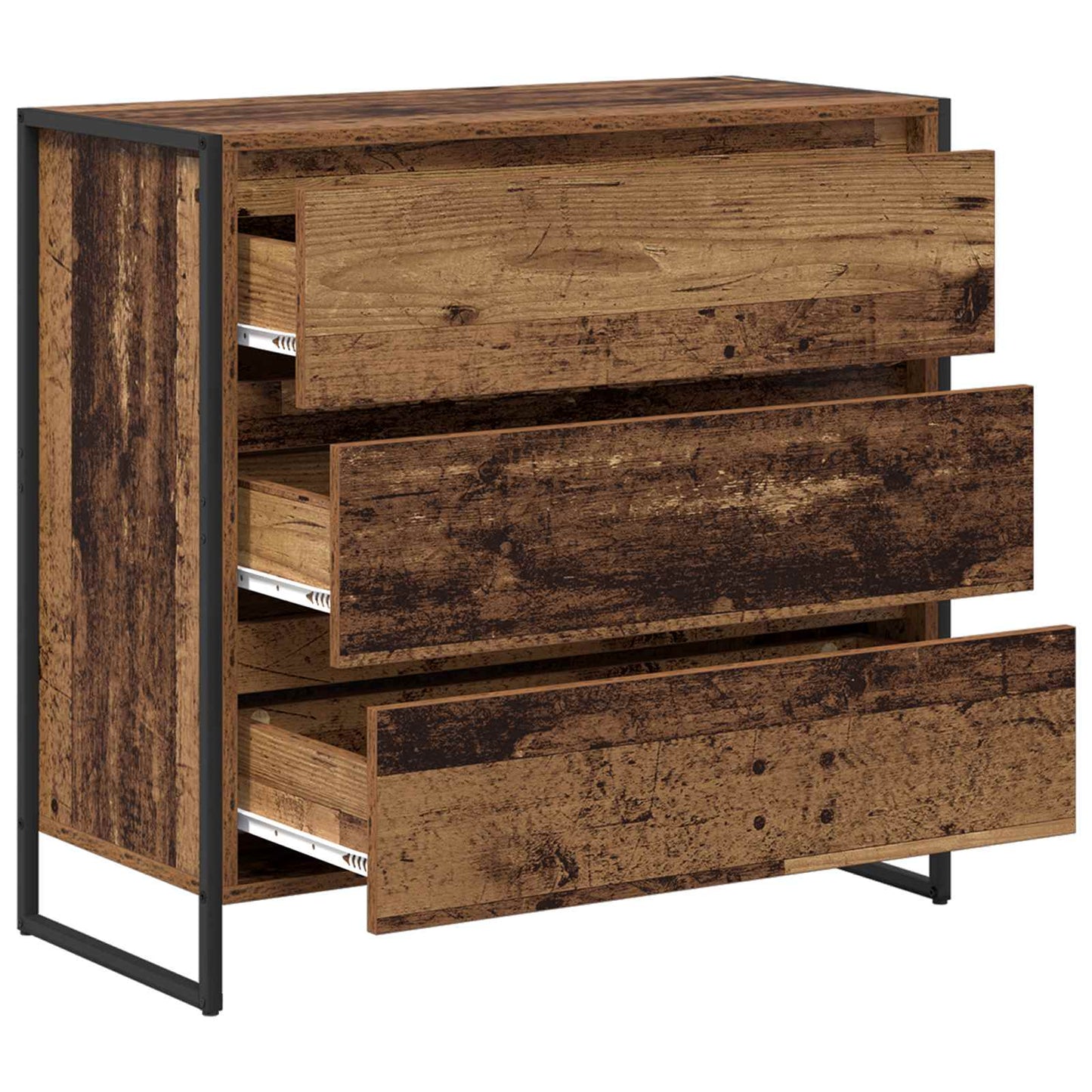Dressoir met lade Oud Hout 79 x 36 x 75.5 cm Bewerkt hout is nu te koop bij PeponiXL, paradijselijk wonen!