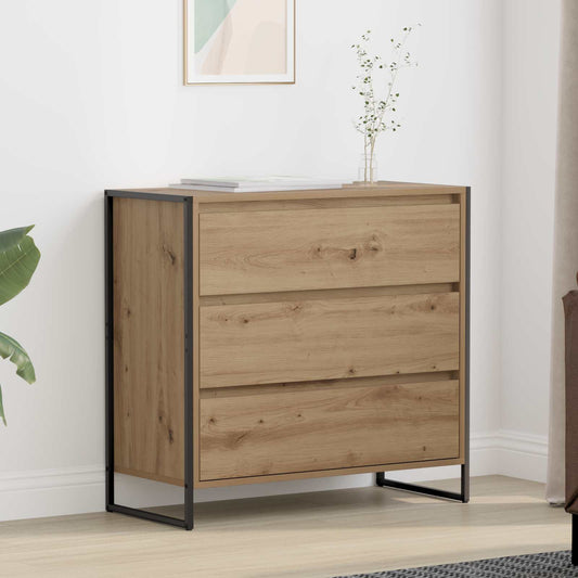 Dressoir Ambachtelijk eiken 79 x 36 x 75.5 cm Bewerkt hout is nu te koop bij PeponiXL, paradijselijk wonen!