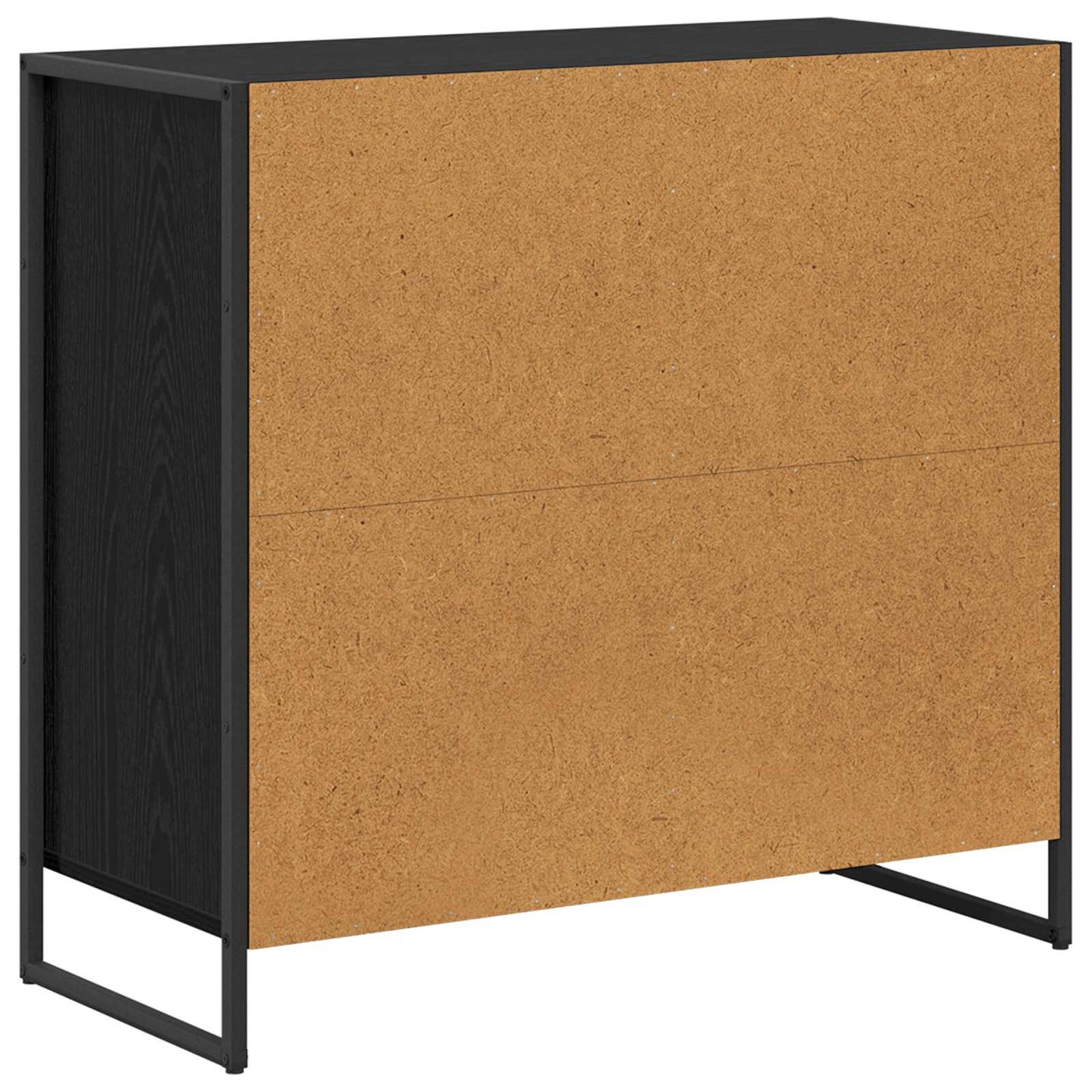 Bijzetkast Zwart Eiken 79 x 36 x 75 cm Bewerkt hout is nu te koop bij PeponiXL, paradijselijk wonen!