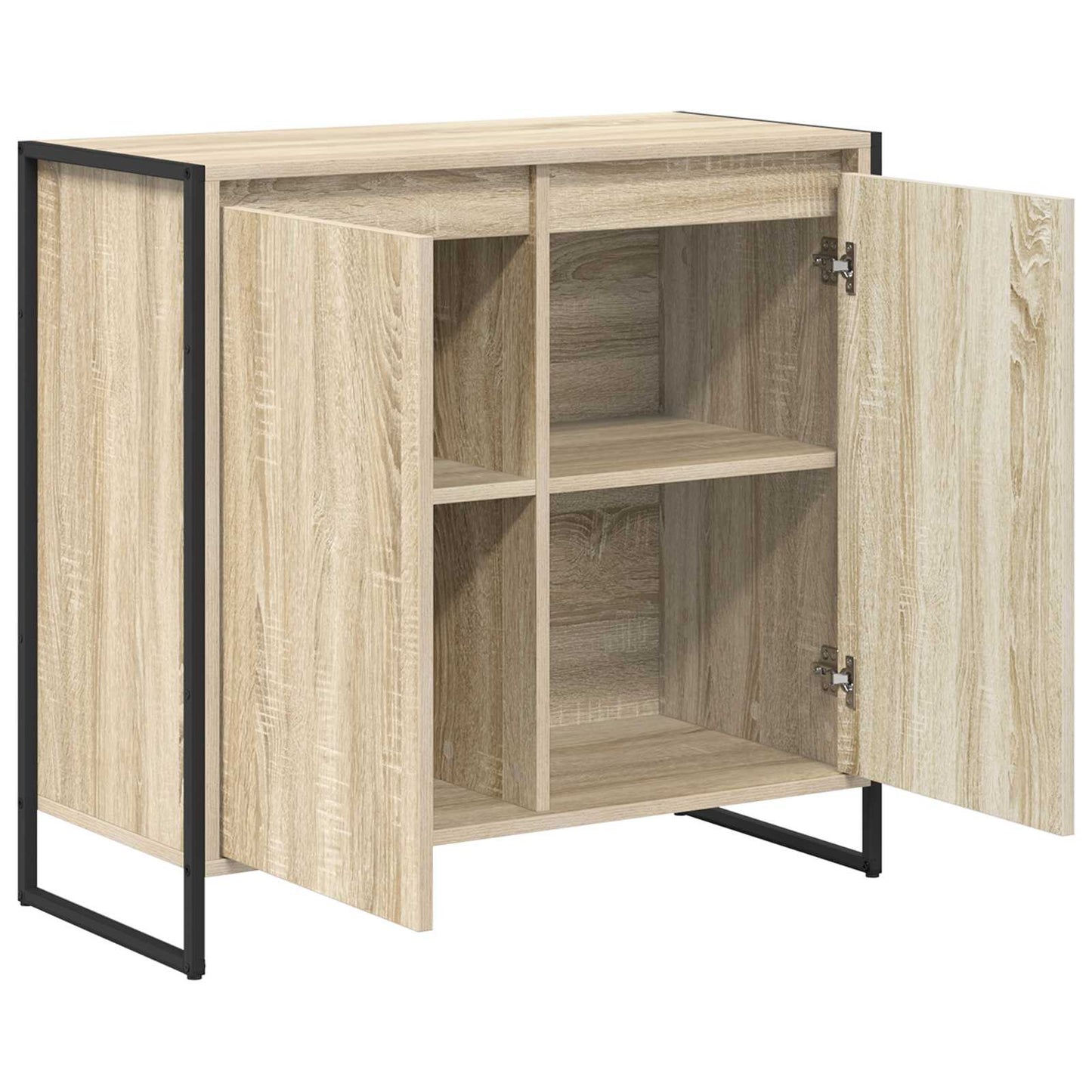 Bijzetkast Sonoma 79 x 36 x 75 cm Bewerkt hout is nu te koop bij PeponiXL, paradijselijk wonen!