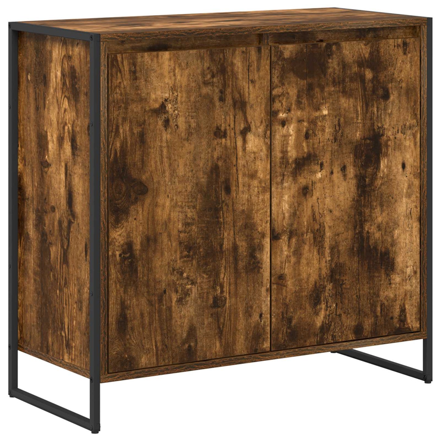 Bijzetkast Rook Eik 79 x 36 x 75 cm Bewerkt hout is nu te koop bij PeponiXL, paradijselijk wonen!