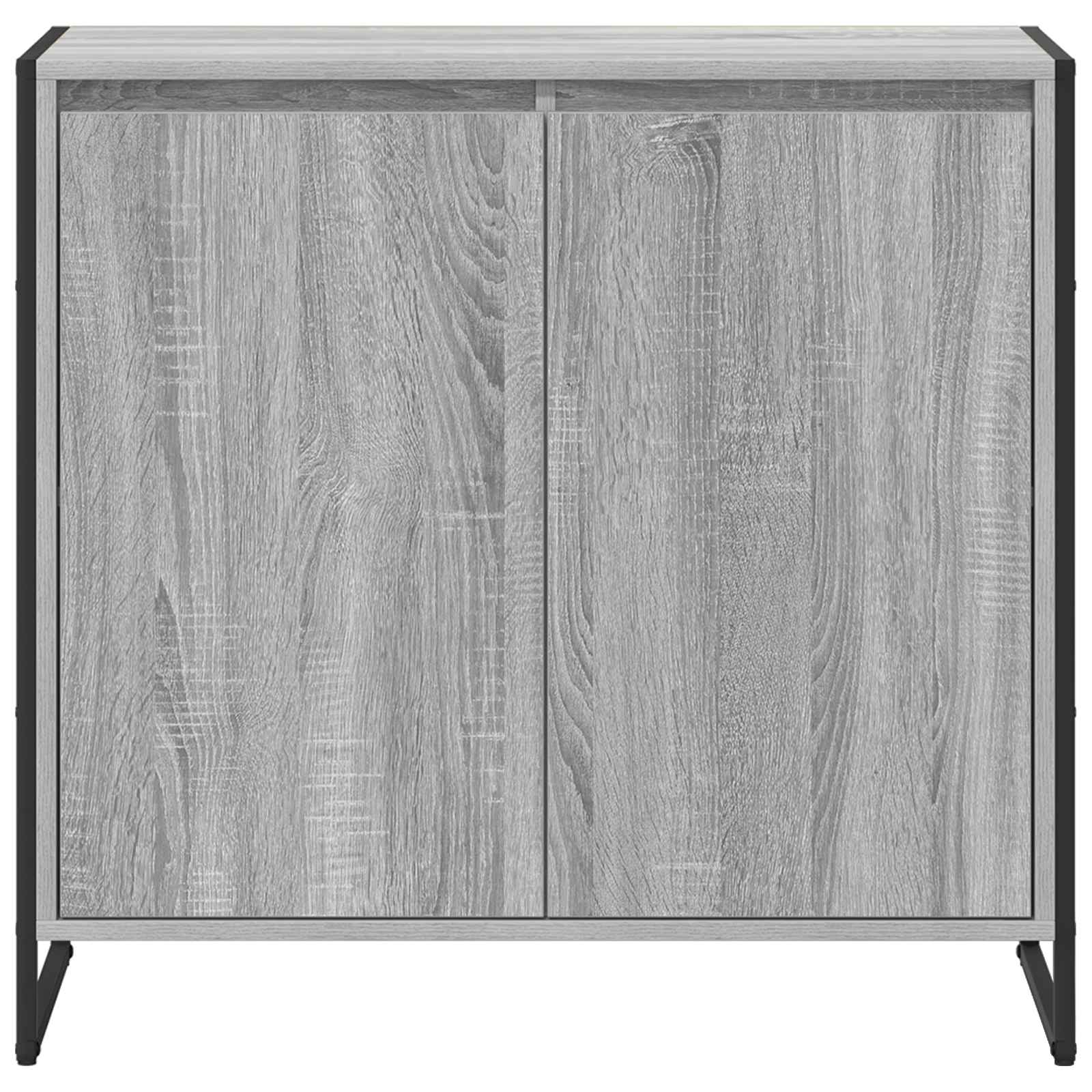 Bijzetkast Grijs Sonoma 79 x 36 x 75 cm Bewerkt hout is nu te koop bij PeponiXL, paradijselijk wonen!