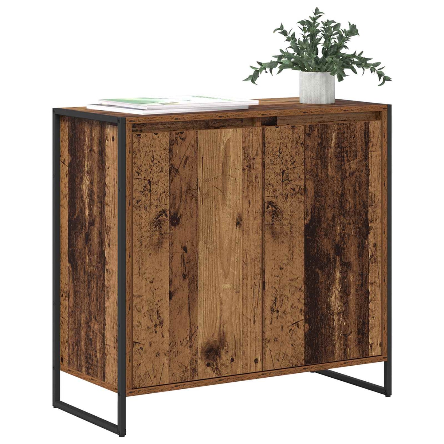 Bijzetkast Oud Hout 79 x 36 x 75 cm Bewerkt hout is nu te koop bij PeponiXL, paradijselijk wonen!