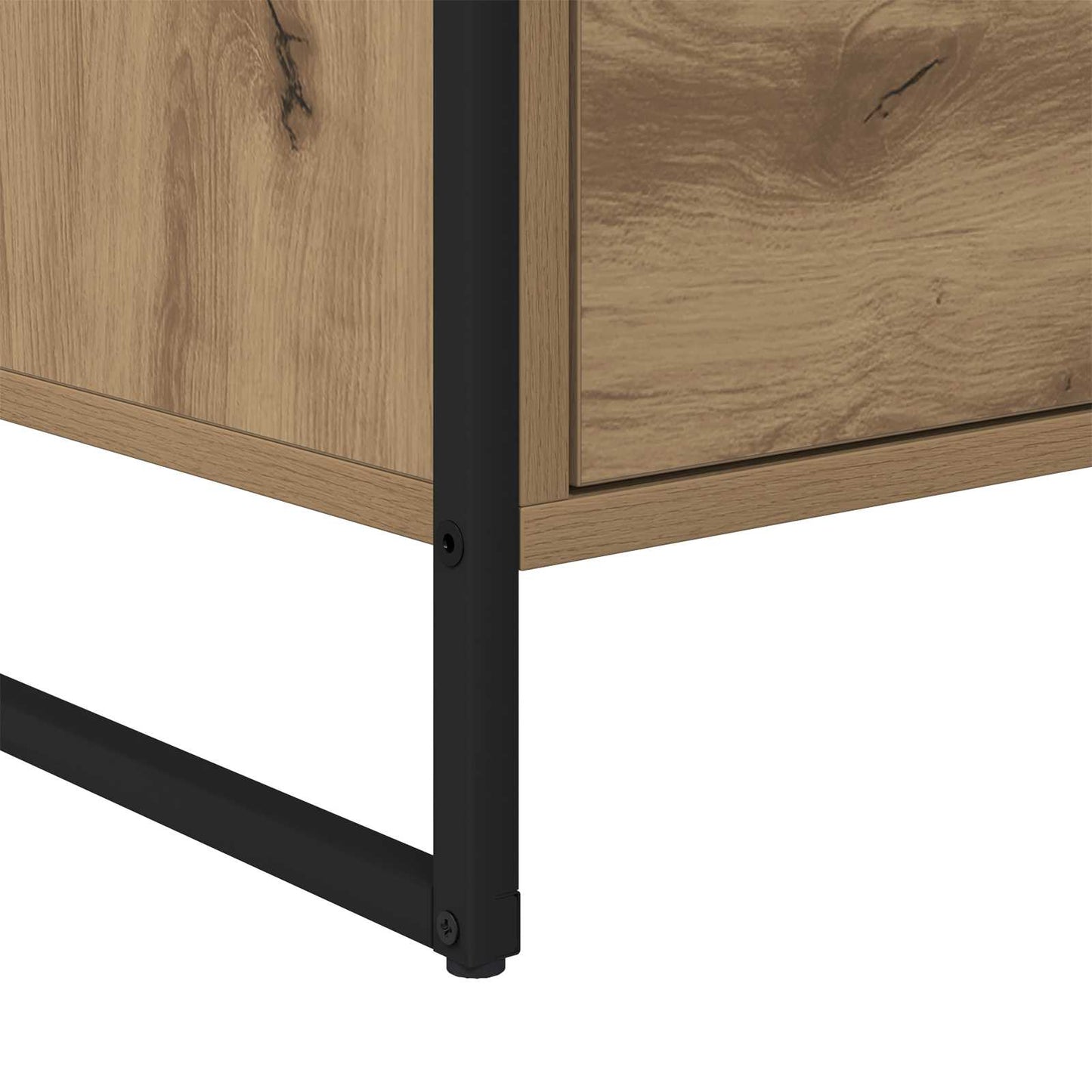 Bijzetkast Ambachtelijk eiken 79 x 36 x 75 cm Bewerkt hout is nu te koop bij PeponiXL, paradijselijk wonen!