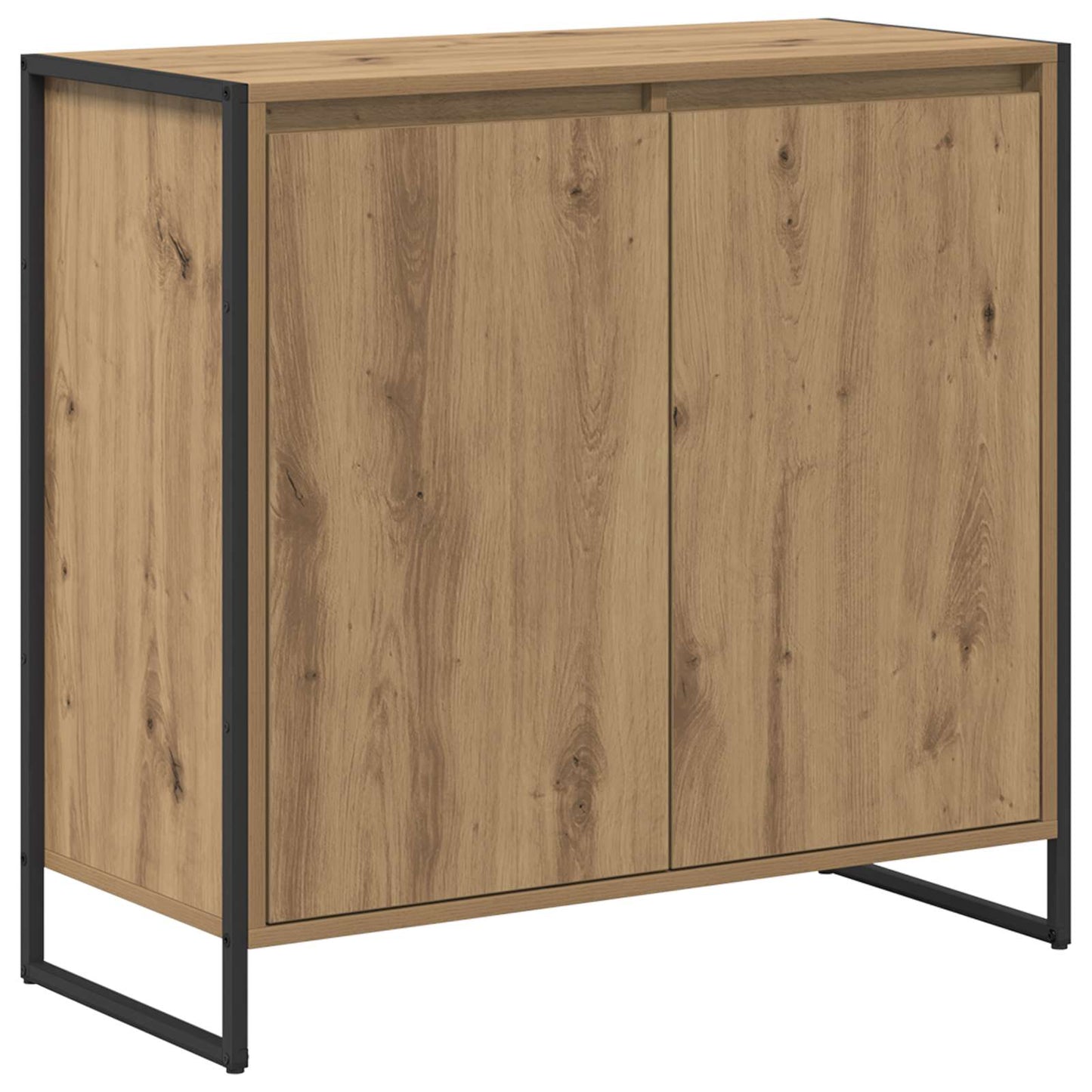 Bijzetkast Ambachtelijk eiken 79 x 36 x 75 cm Bewerkt hout is nu te koop bij PeponiXL, paradijselijk wonen!