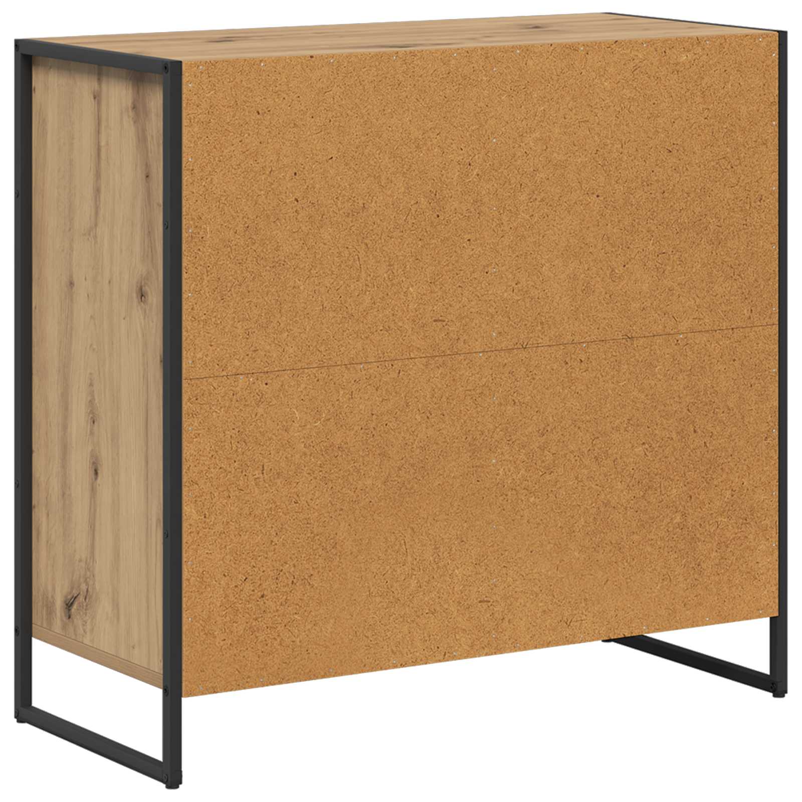 Bijzetkast Ambachtelijk eiken 79 x 36 x 75 cm Bewerkt hout is nu te koop bij PeponiXL, paradijselijk wonen!