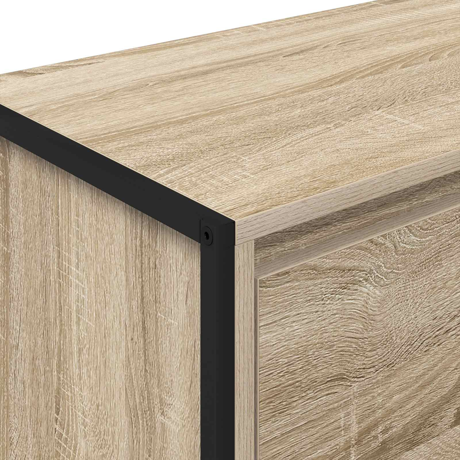 Bijzetkast Sonoma 96,5 x 30 x 75 cm Bewerkt hout is nu te koop bij PeponiXL, paradijselijk wonen!