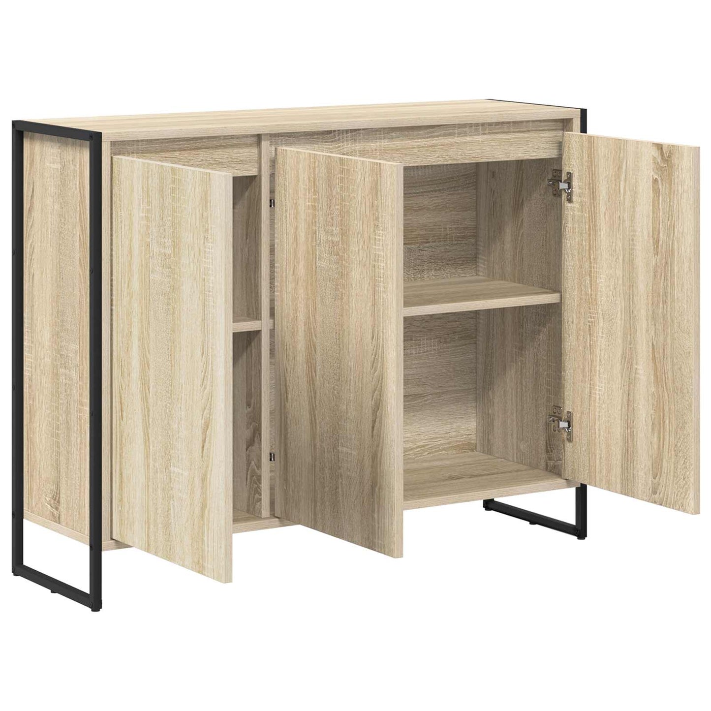 Bijzetkast Sonoma 96,5 x 30 x 75 cm Bewerkt hout is nu te koop bij PeponiXL, paradijselijk wonen!
