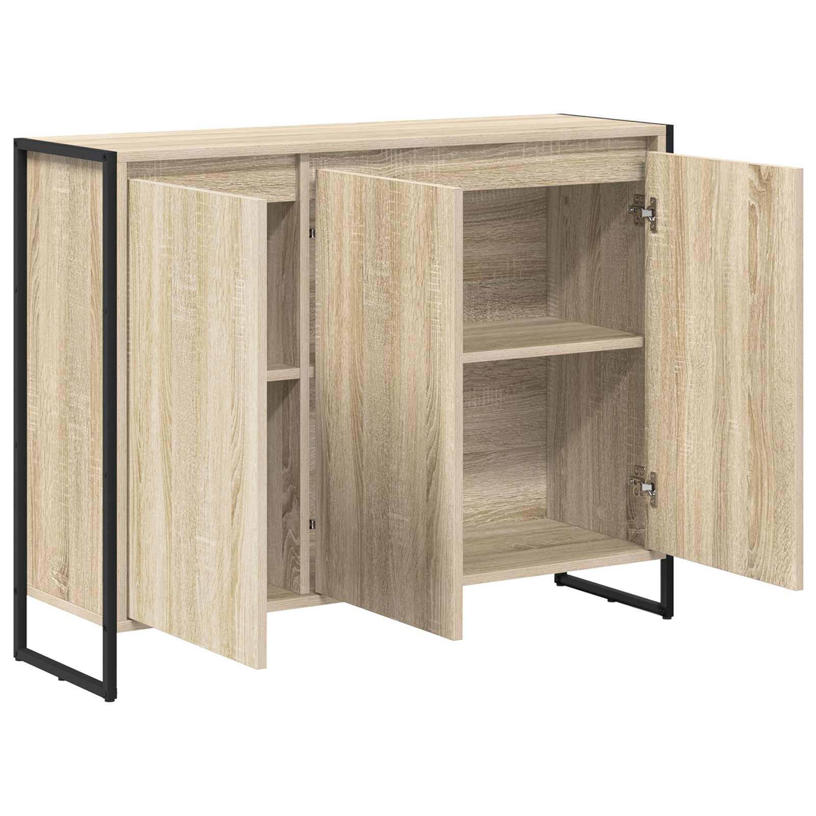 Bijzetkast Sonoma 96,5 x 30 x 75 cm Bewerkt hout is nu te koop bij PeponiXL, paradijselijk wonen!