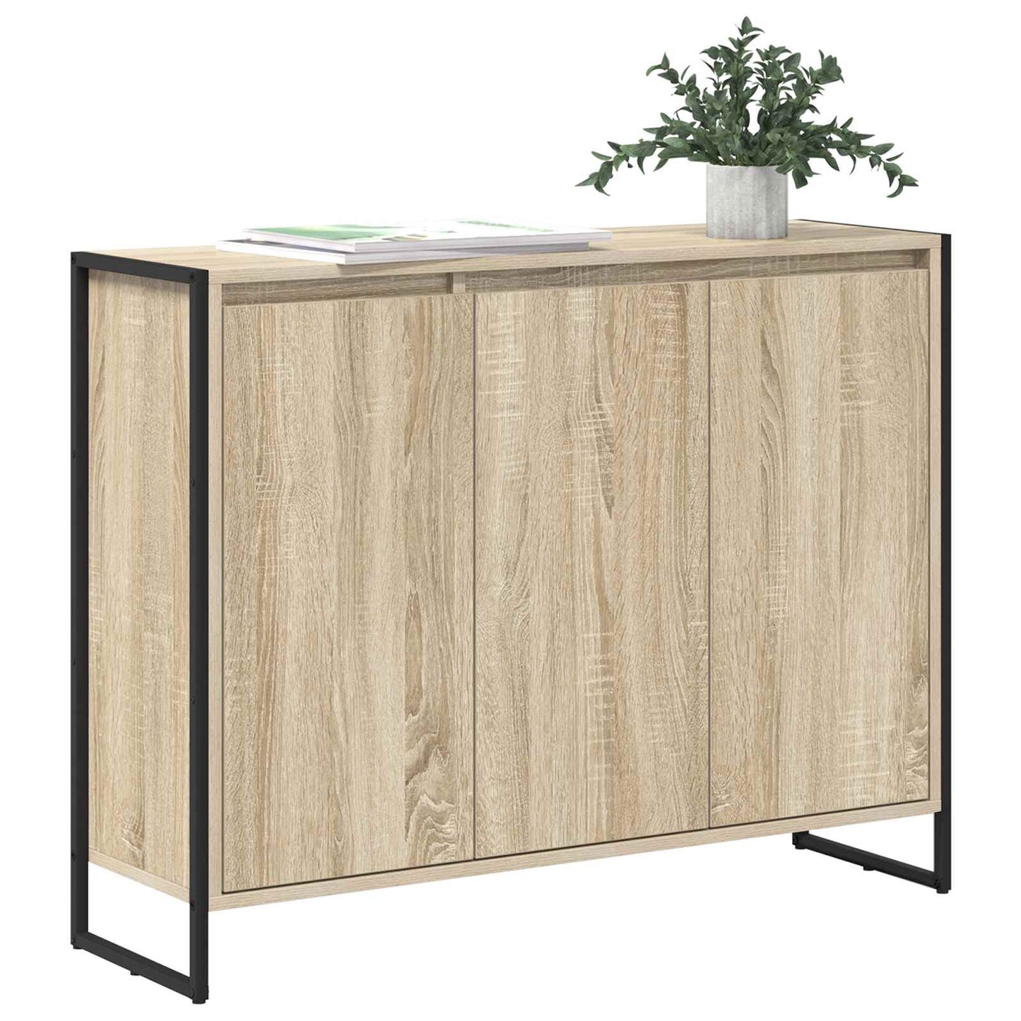 Bijzetkast Sonoma 96,5 x 30 x 75 cm Bewerkt hout is nu te koop bij PeponiXL, paradijselijk wonen!