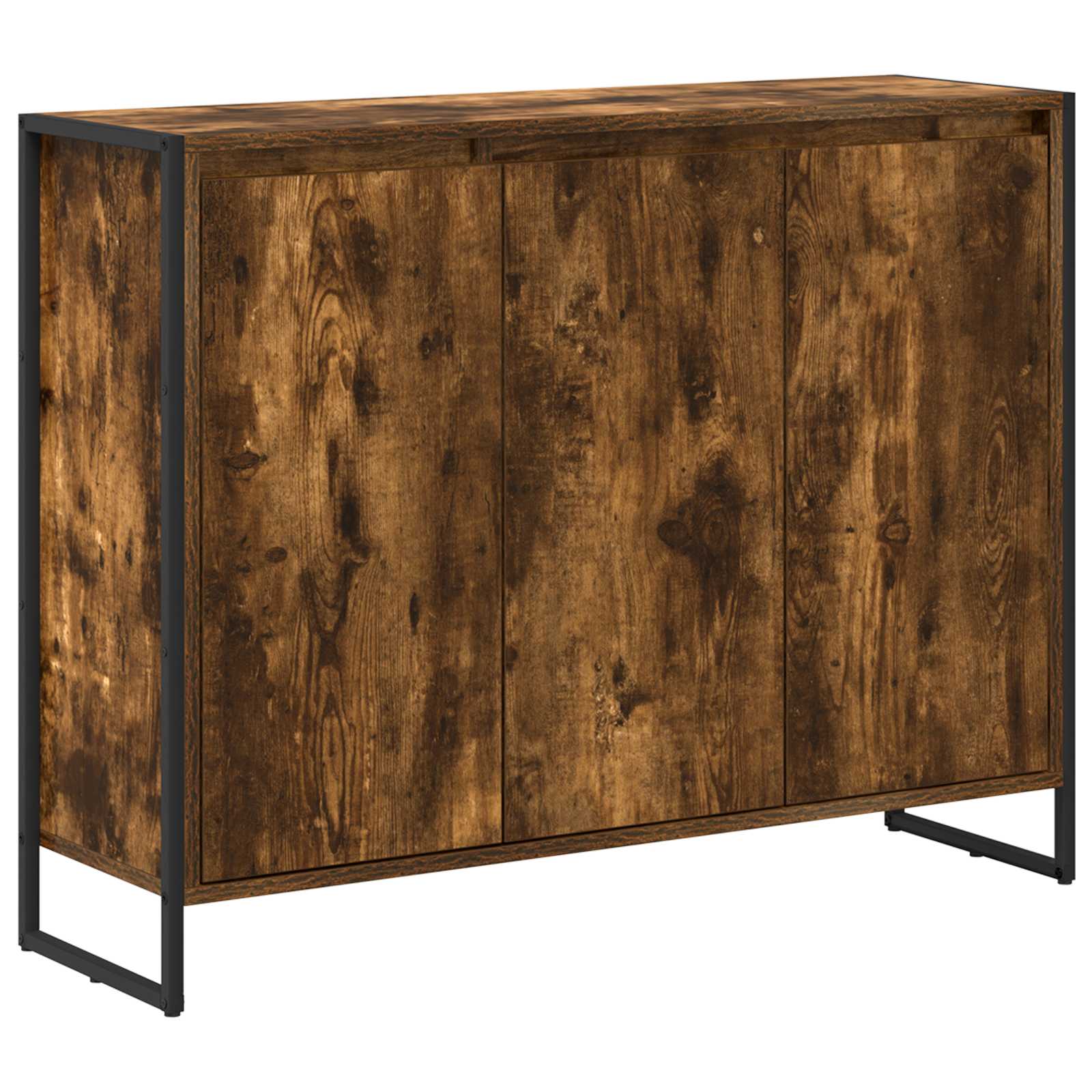 Bijzetkast Rook Eik 96,5 x 30 x 75 cm Bewerkt hout is nu te koop bij PeponiXL, paradijselijk wonen!