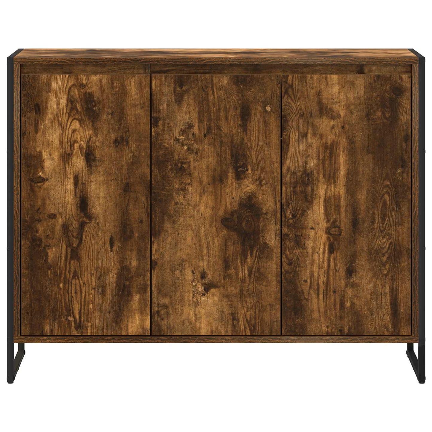 Bijzetkast Rook Eik 96,5 x 30 x 75 cm Bewerkt hout is nu te koop bij PeponiXL, paradijselijk wonen!