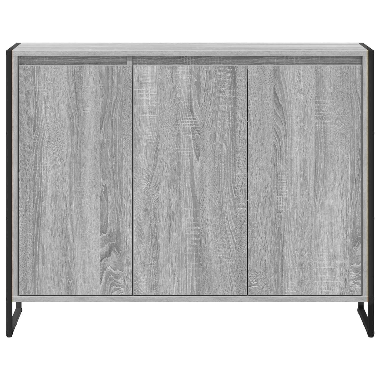 Bijzetkast Grijs Sonoma 96,5 x 30 x 75 cm Bewerkt hout is nu te koop bij PeponiXL, paradijselijk wonen!