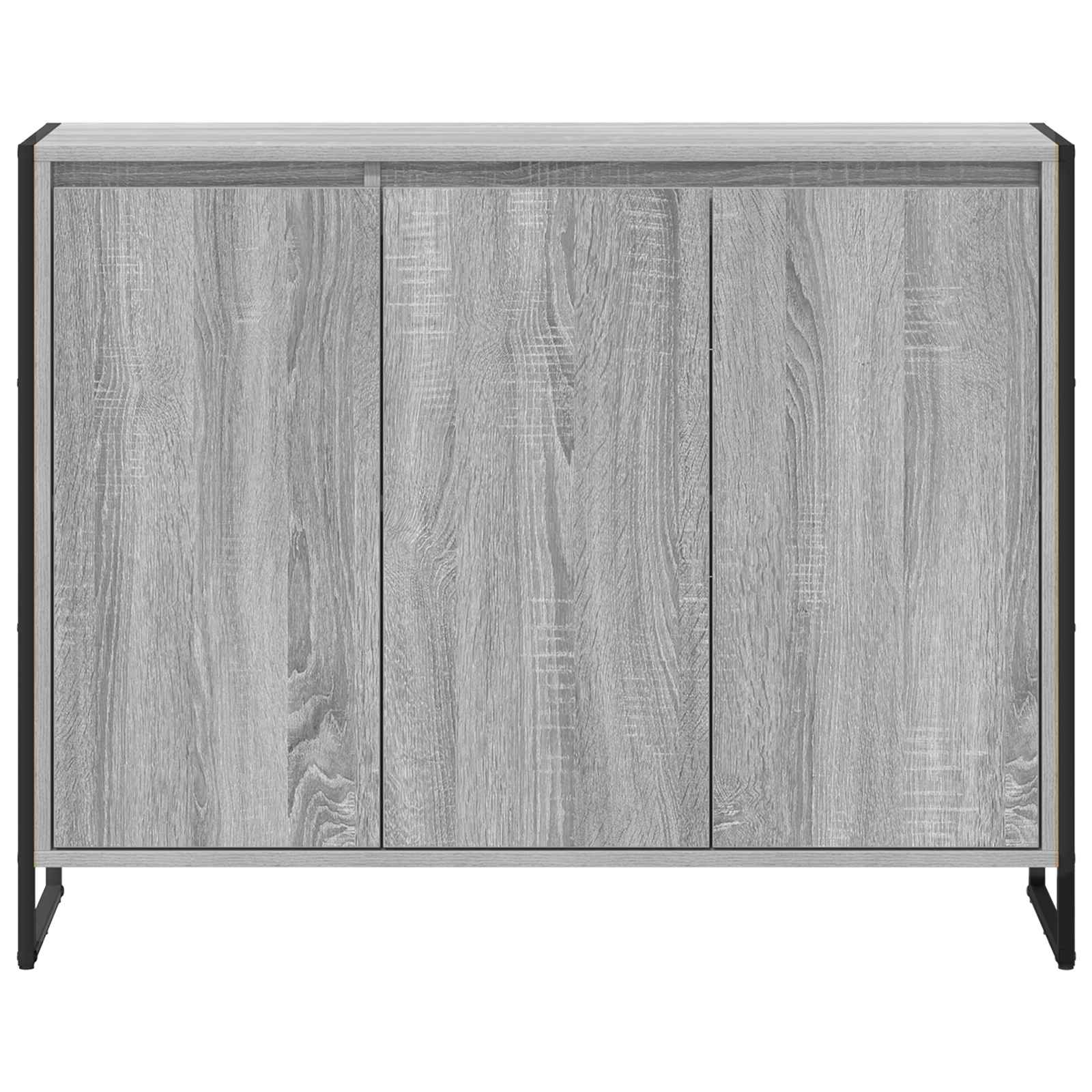 Bijzetkast Grijs Sonoma 96,5 x 30 x 75 cm Bewerkt hout is nu te koop bij PeponiXL, paradijselijk wonen!