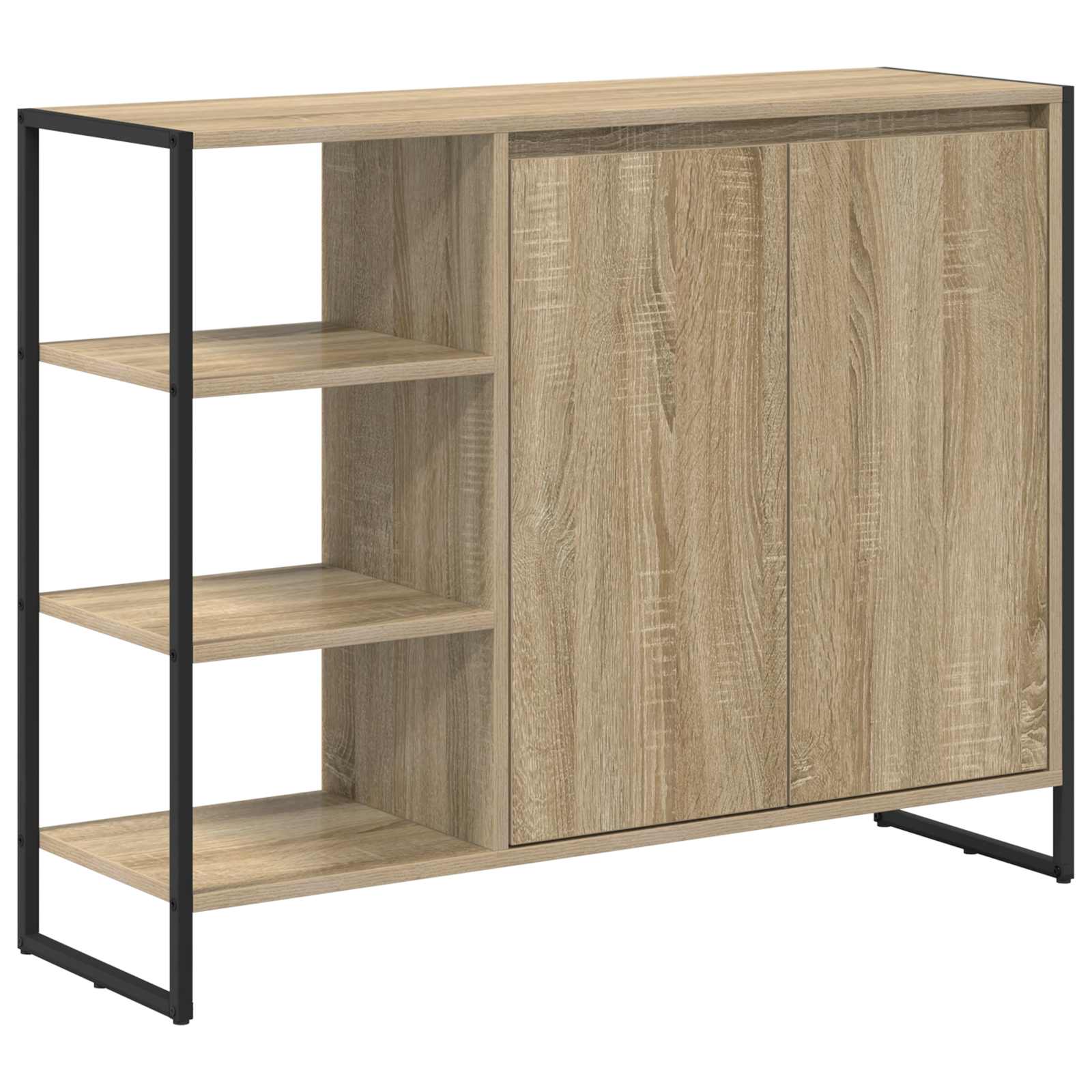 Bijzetkast Sonoma 96.5 x 30 x 75 cm Bewerkt hout is nu te koop bij PeponiXL, paradijselijk wonen!