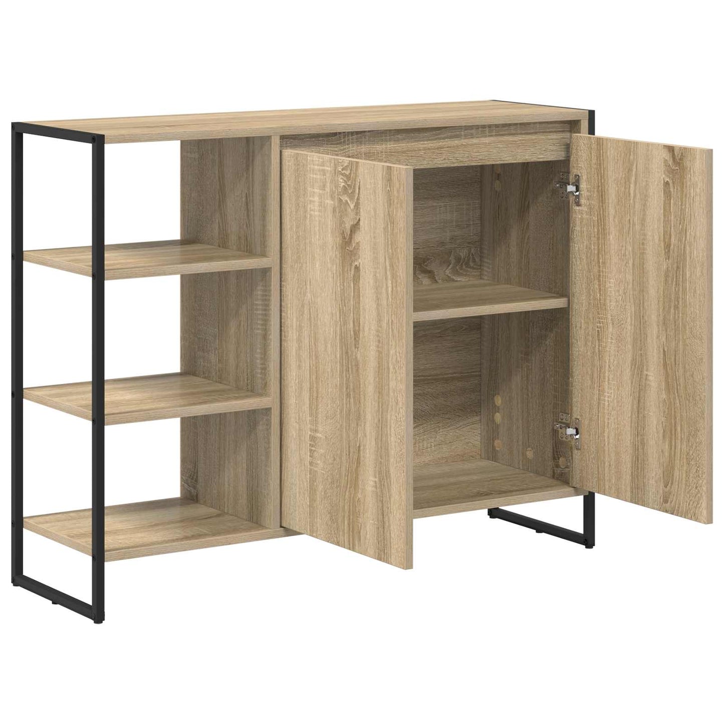 Bijzetkast Sonoma 96.5 x 30 x 75 cm Bewerkt hout is nu te koop bij PeponiXL, paradijselijk wonen!