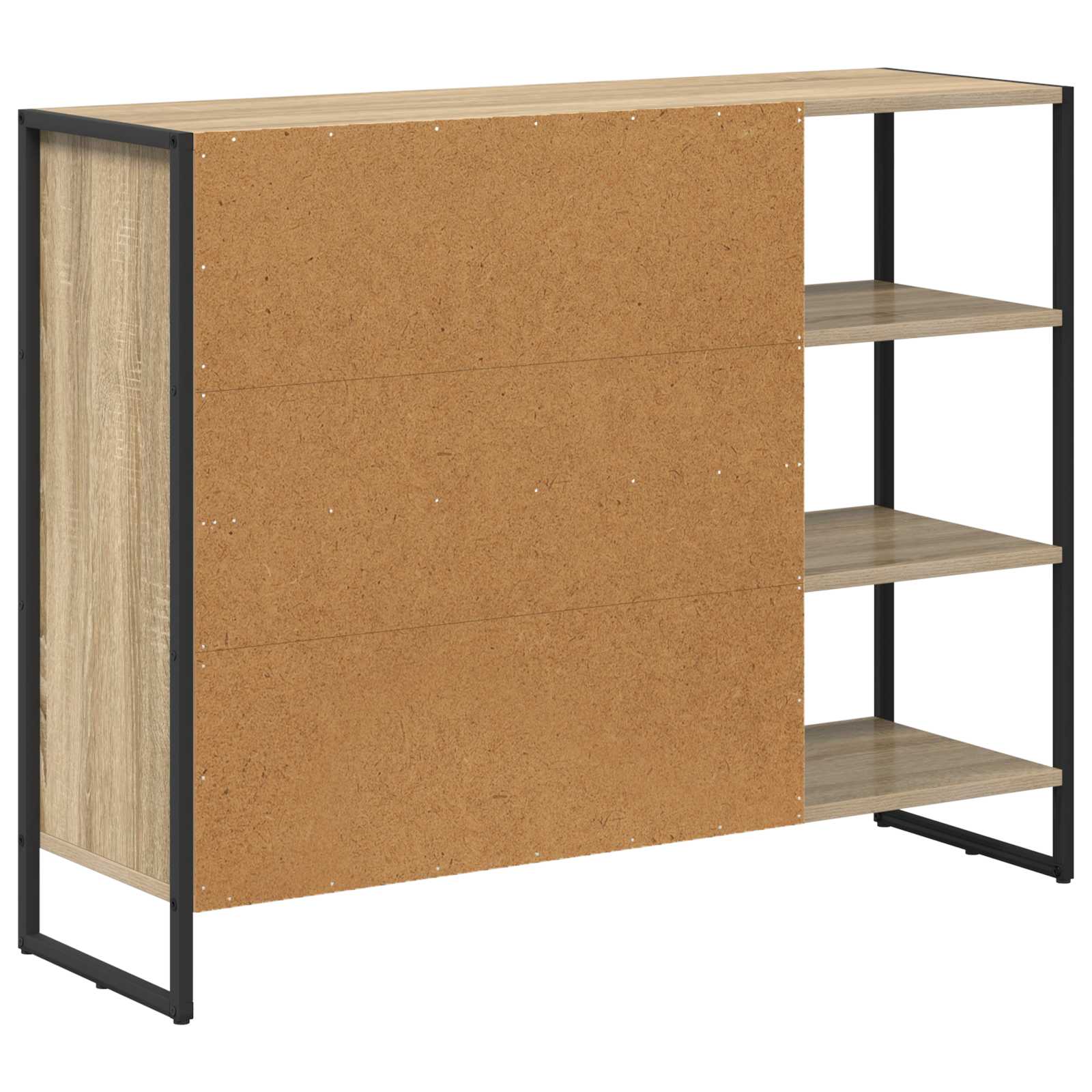 Bijzetkast Sonoma 96.5 x 30 x 75 cm Bewerkt hout is nu te koop bij PeponiXL, paradijselijk wonen!