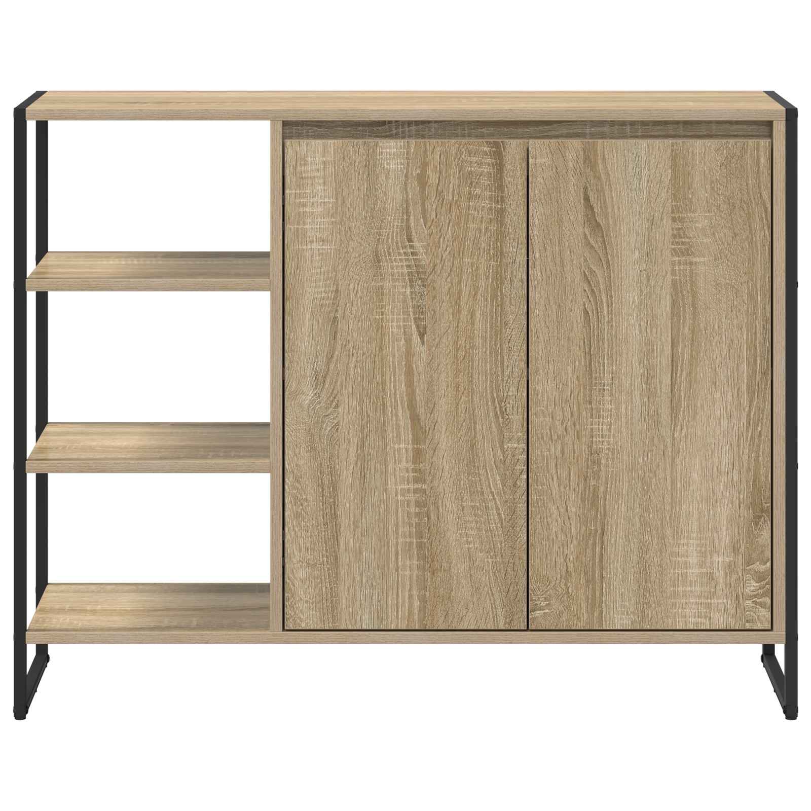 Bijzetkast Sonoma 96.5 x 30 x 75 cm Bewerkt hout is nu te koop bij PeponiXL, paradijselijk wonen!