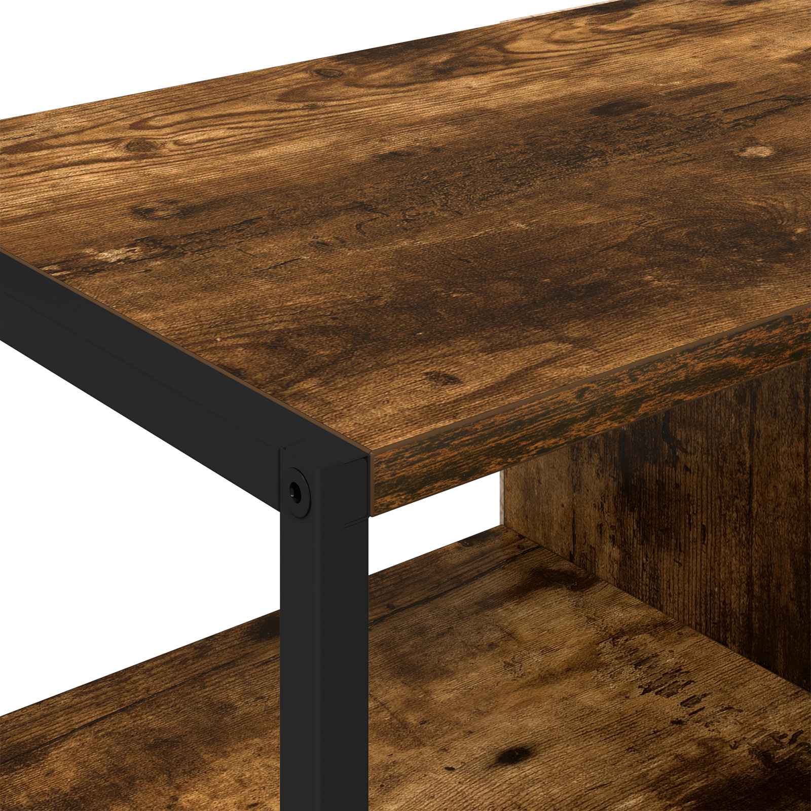 Bijzetkast Rook Eik 96.5 x 30 x 75 cm Bewerkt hout is nu te koop bij PeponiXL, paradijselijk wonen!