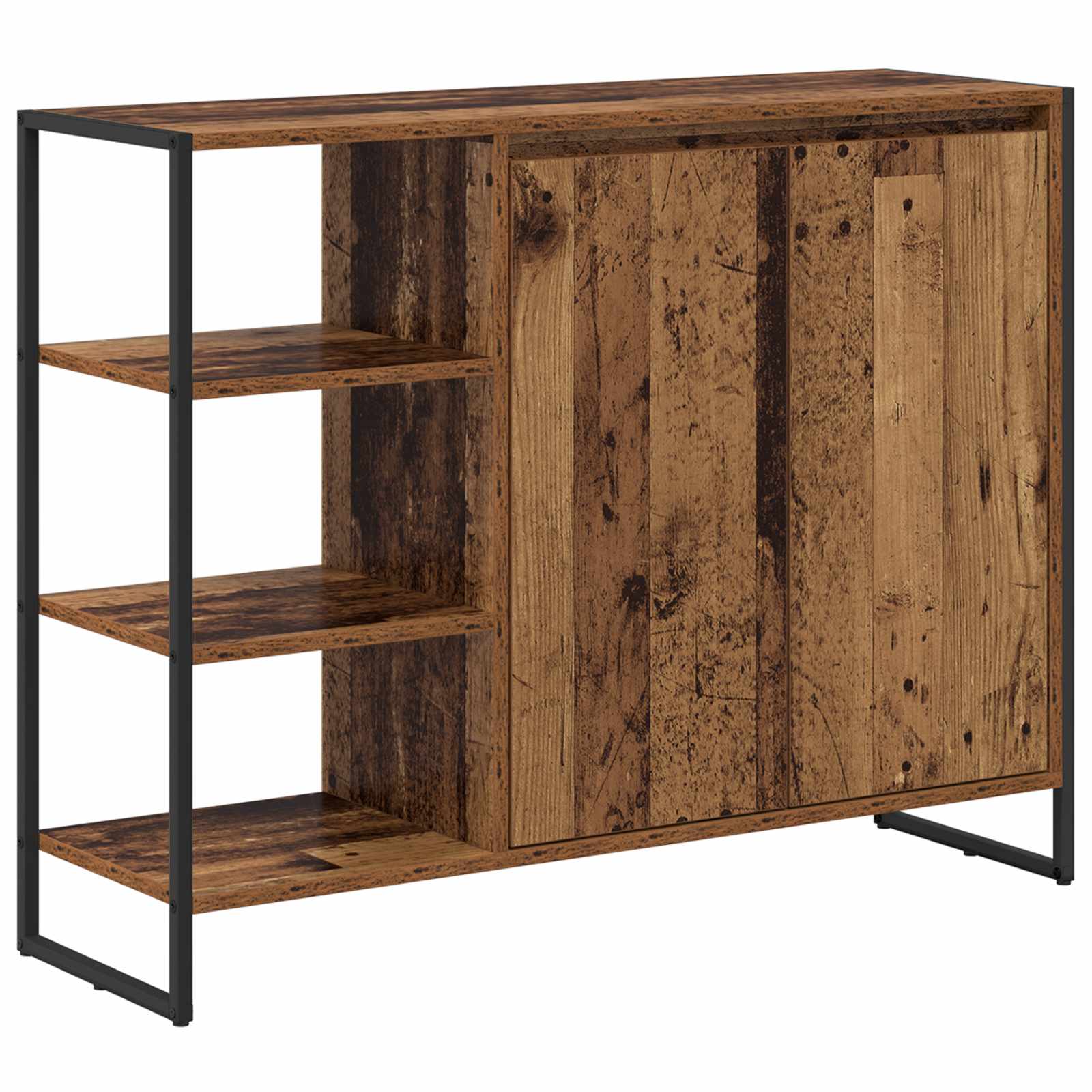 Bijzetkast Oud Hout 96.5 x 30 x 75 cm Bewerkt hout is nu te koop bij PeponiXL, paradijselijk wonen!