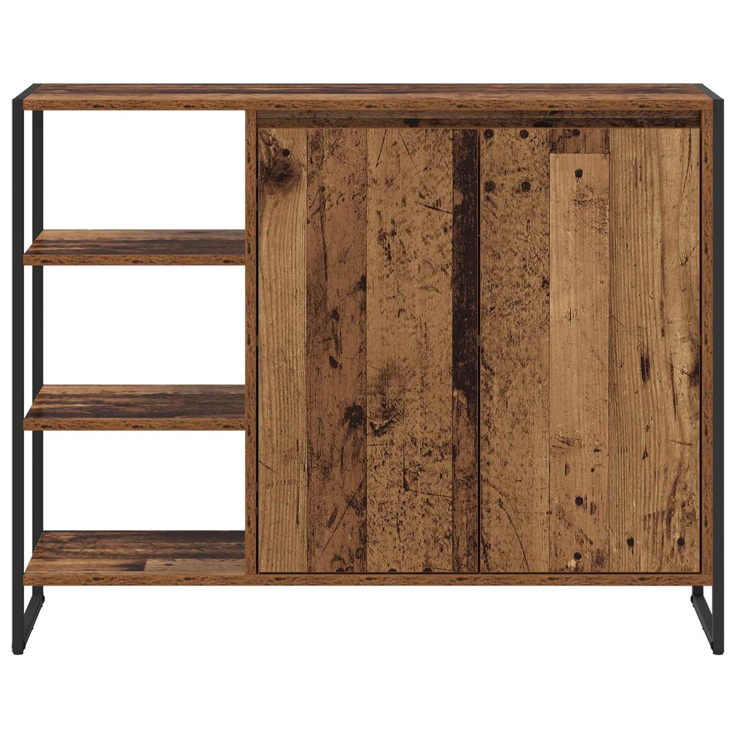 Bijzetkast Oud Hout 96.5 x 30 x 75 cm Bewerkt hout is nu te koop bij PeponiXL, paradijselijk wonen!