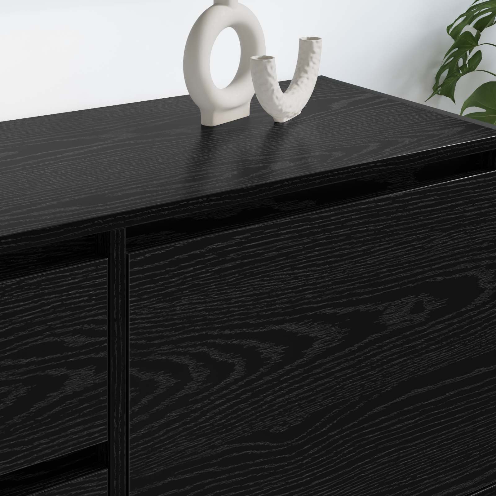 TV-kast met lade Zwart Eiken 100 x 36 x 49.5 cm Bewerkt hout is nu te koop bij PeponiXL, paradijselijk wonen!