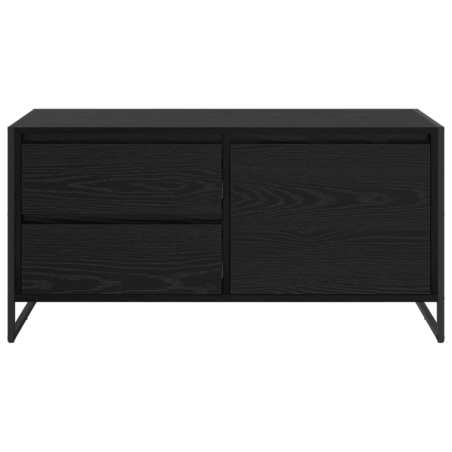 TV-kast met lade Zwart Eiken 100 x 36 x 49.5 cm Bewerkt hout is nu te koop bij PeponiXL, paradijselijk wonen!