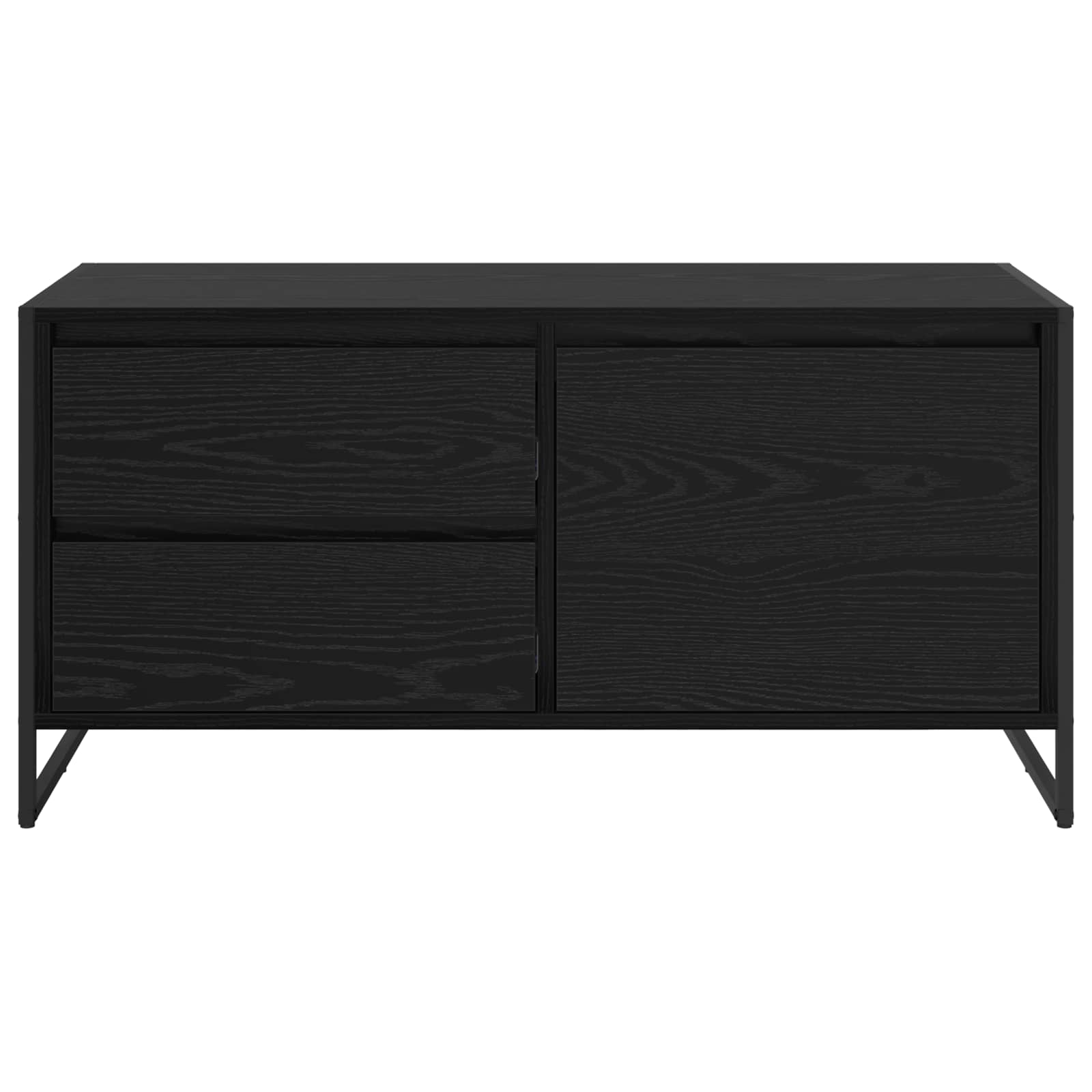TV-kast met lade Zwart Eiken 100 x 36 x 49.5 cm Bewerkt hout is nu te koop bij PeponiXL, paradijselijk wonen!