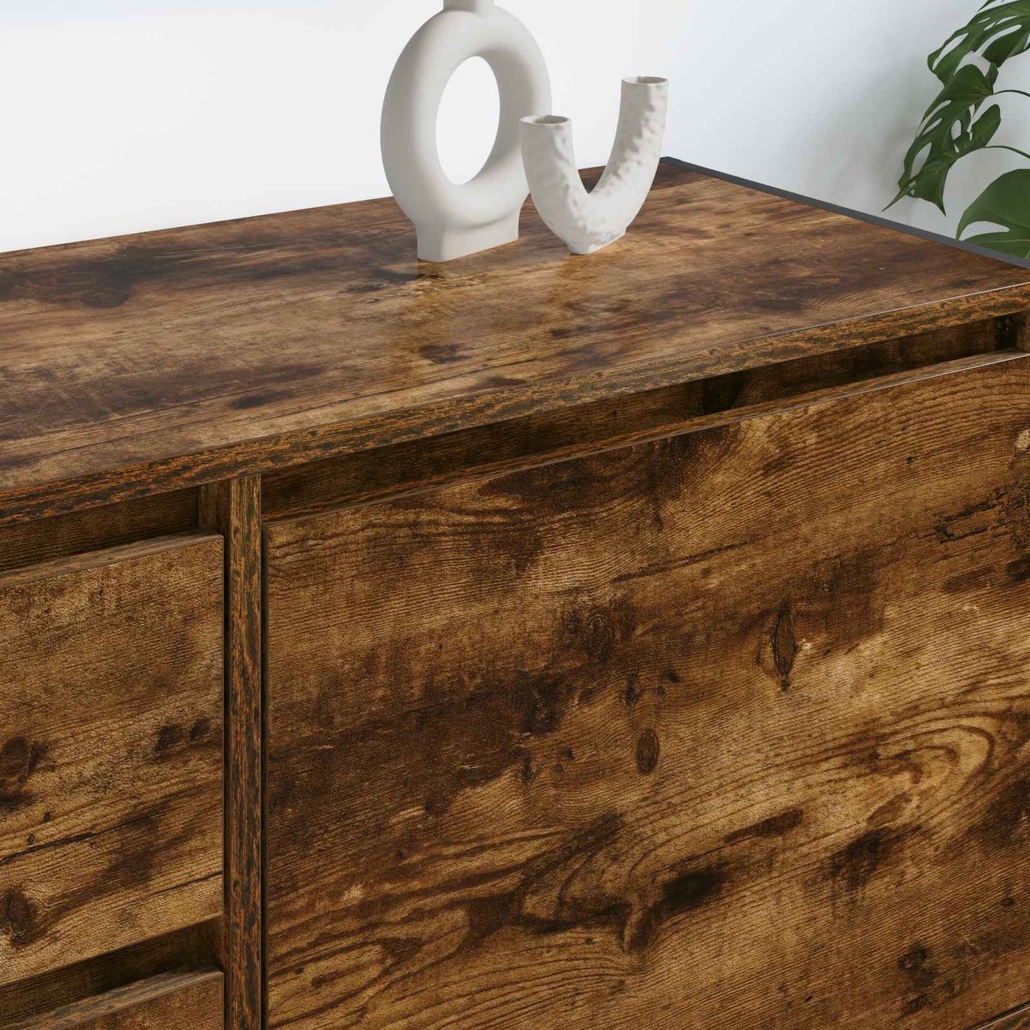 TV-kast met lade Rook Eik 100 x 36 x 49.5 cm Bewerkt hout is nu te koop bij PeponiXL, paradijselijk wonen!