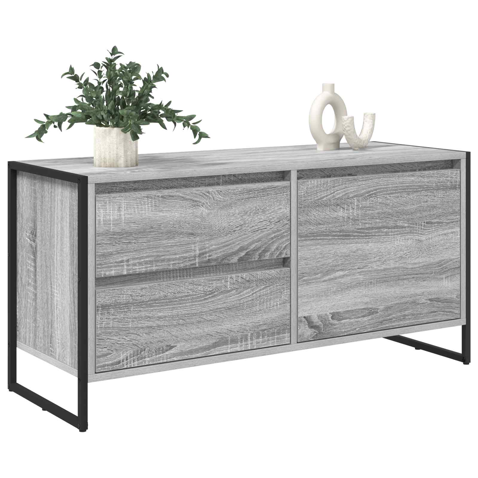 TV-kast met lade Grijs Sonoma 100 x 36 x 49.5 cm Bewerkt hout is nu te koop bij PeponiXL, paradijselijk wonen!