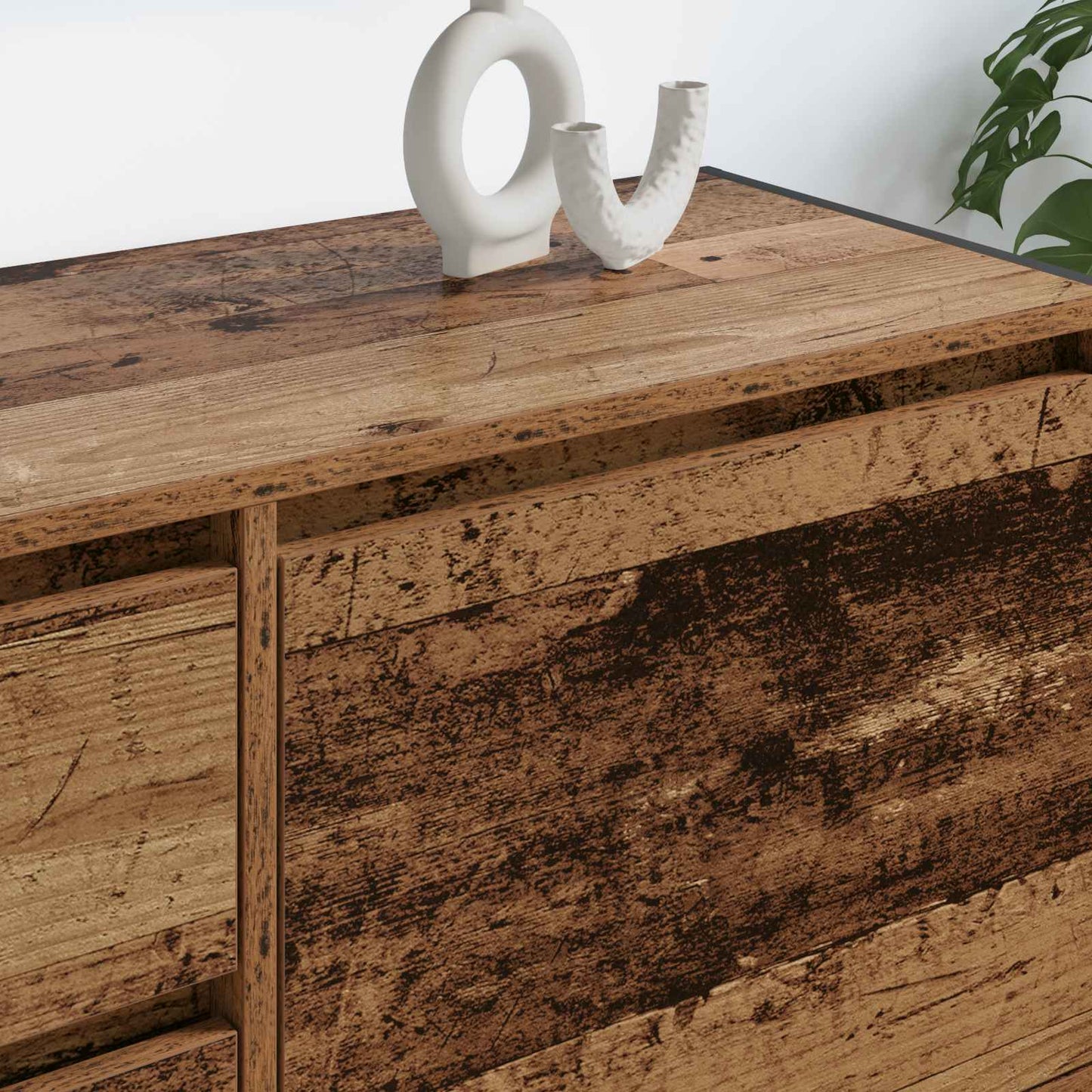 TV-kast met lade Oud Hout 100 x 36 x 49.5 cm Bewerkt hout is nu te koop bij PeponiXL, paradijselijk wonen!