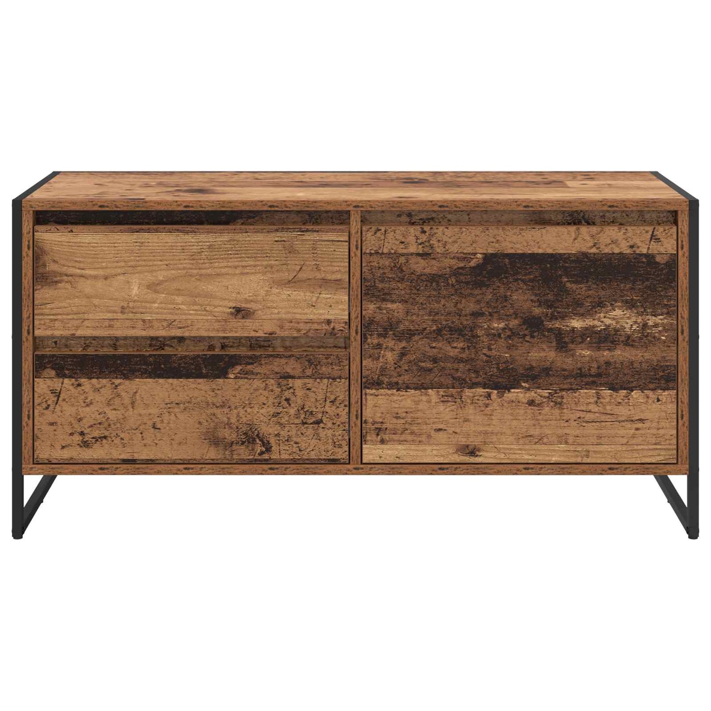 TV-kast met lade Oud Hout 100 x 36 x 49.5 cm Bewerkt hout is nu te koop bij PeponiXL, paradijselijk wonen!