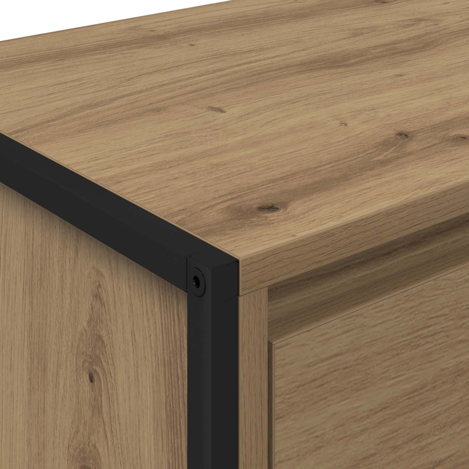 TV-kast Ambachtelijk eiken 100 x 36 x 49.5 cm Bewerkt hout is nu te koop bij PeponiXL, paradijselijk wonen!