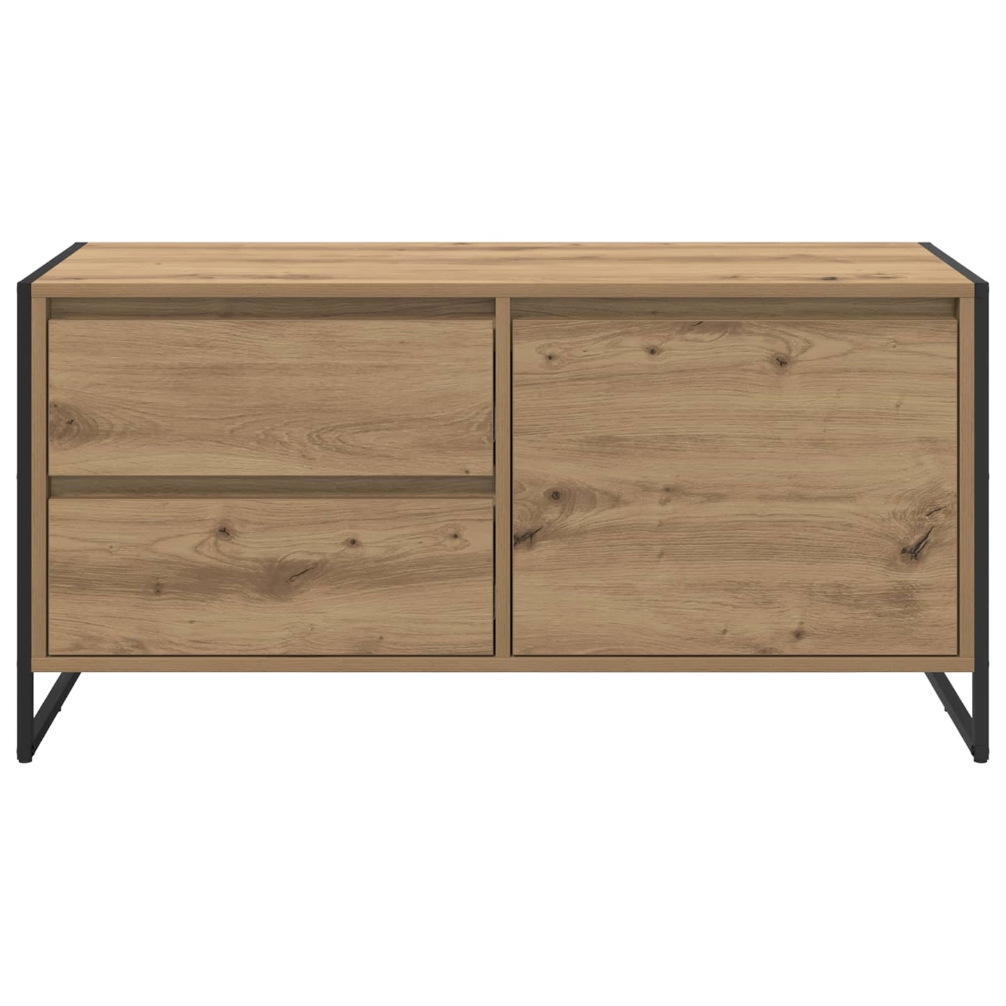 TV-kast Ambachtelijk eiken 100 x 36 x 49.5 cm Bewerkt hout is nu te koop bij PeponiXL, paradijselijk wonen!