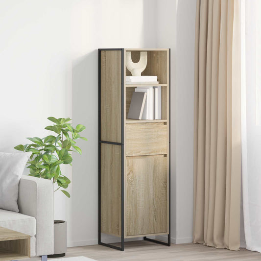 Boekenkast met lade Sonoma 43 x 36 x 150.5 cm Bewerkt hout is nu te koop bij PeponiXL, paradijselijk wonen!