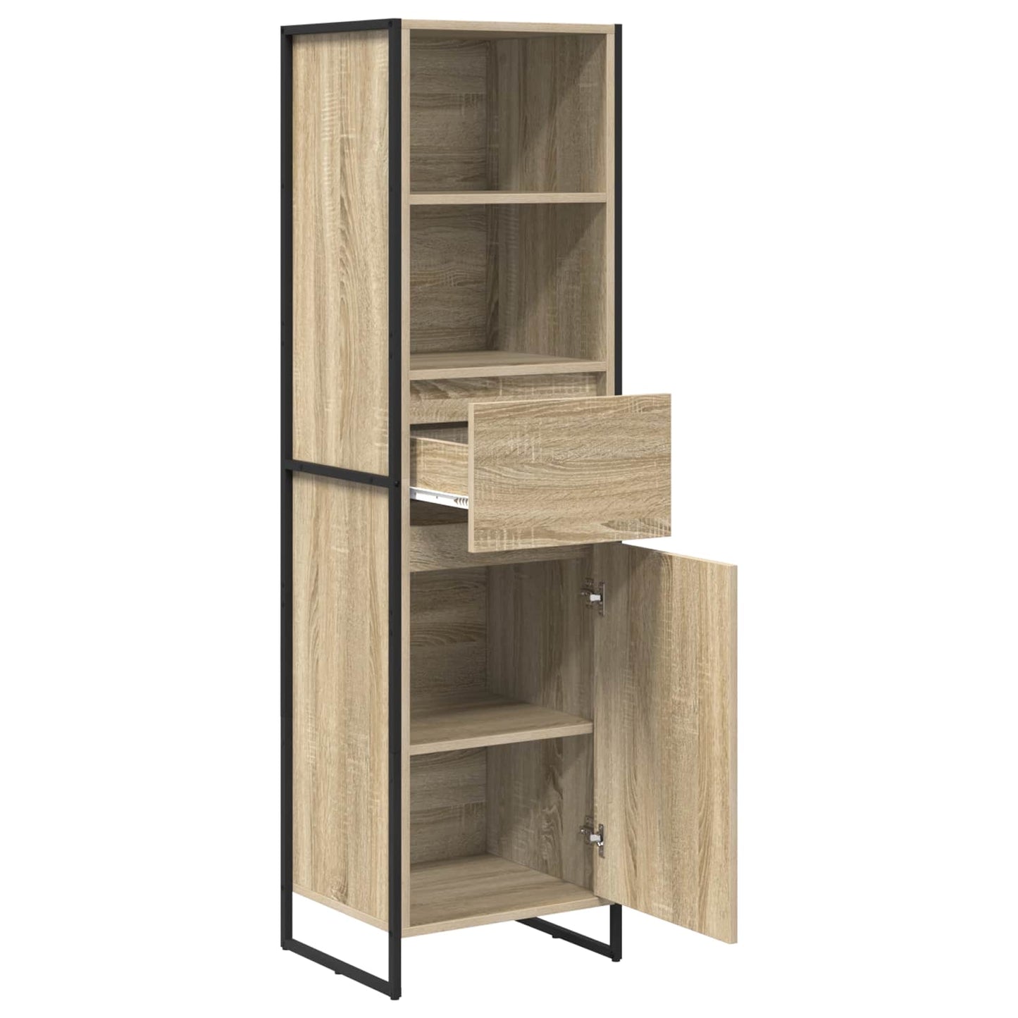 Boekenkast met lade Sonoma 43 x 36 x 150.5 cm Bewerkt hout is nu te koop bij PeponiXL, paradijselijk wonen!