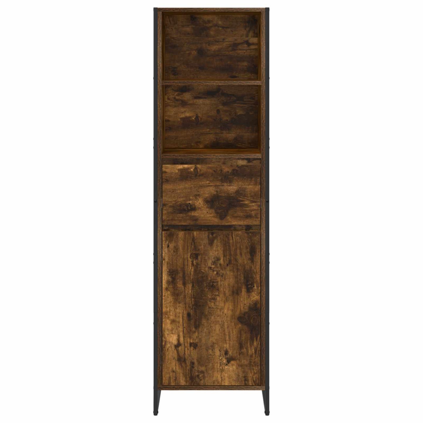 Boekenkast met lade Rook Eik 43 x 36 x 150.5 cm Bewerkt hout is nu te koop bij PeponiXL, paradijselijk wonen!