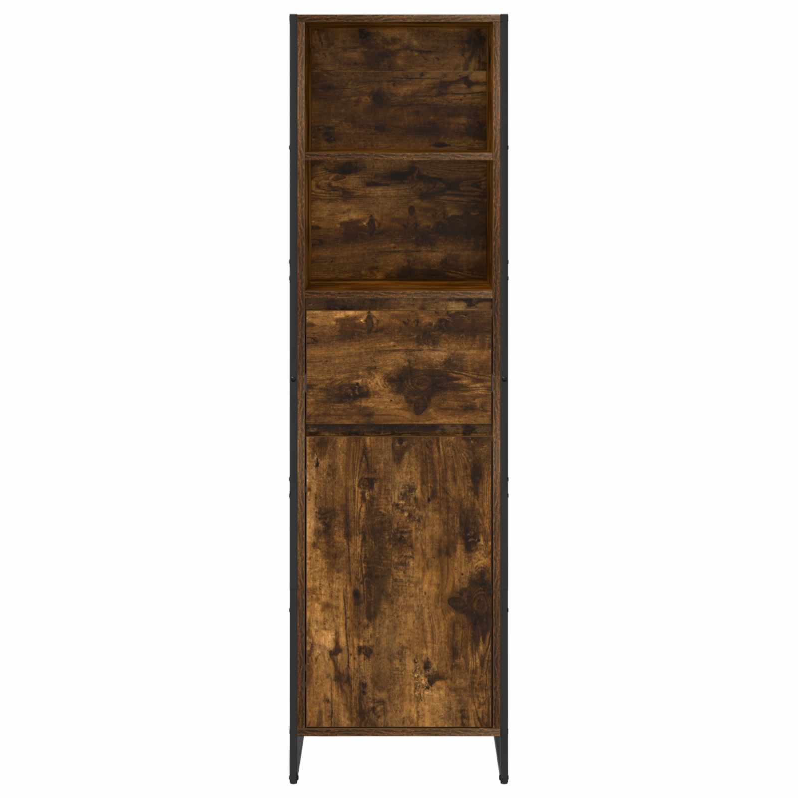 Boekenkast met lade Rook Eik 43 x 36 x 150.5 cm Bewerkt hout is nu te koop bij PeponiXL, paradijselijk wonen!