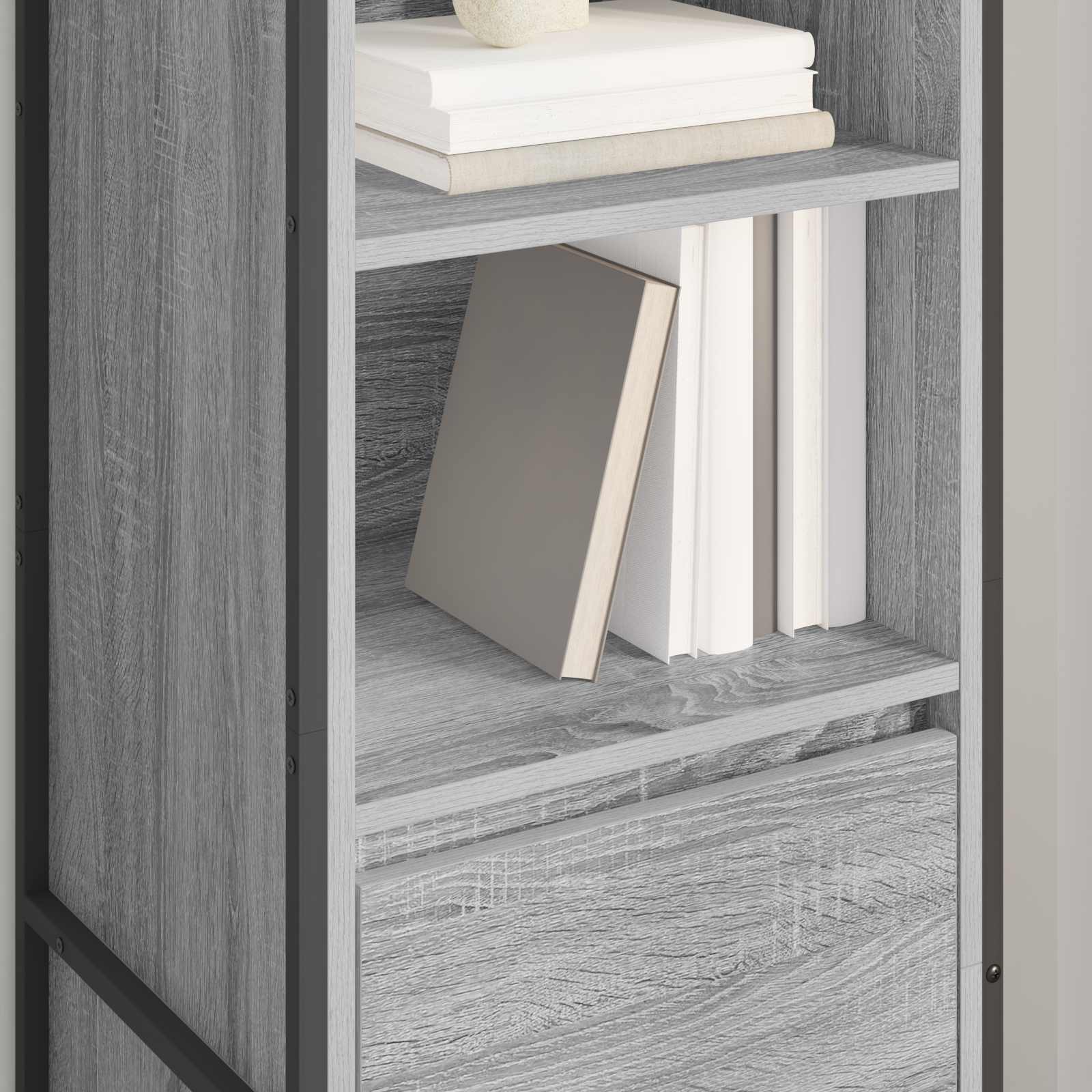 Boekenkast Grijs Sonoma 43 x 36 x 150.5 cm Bewerkt hout is nu te koop bij PeponiXL, paradijselijk wonen!
