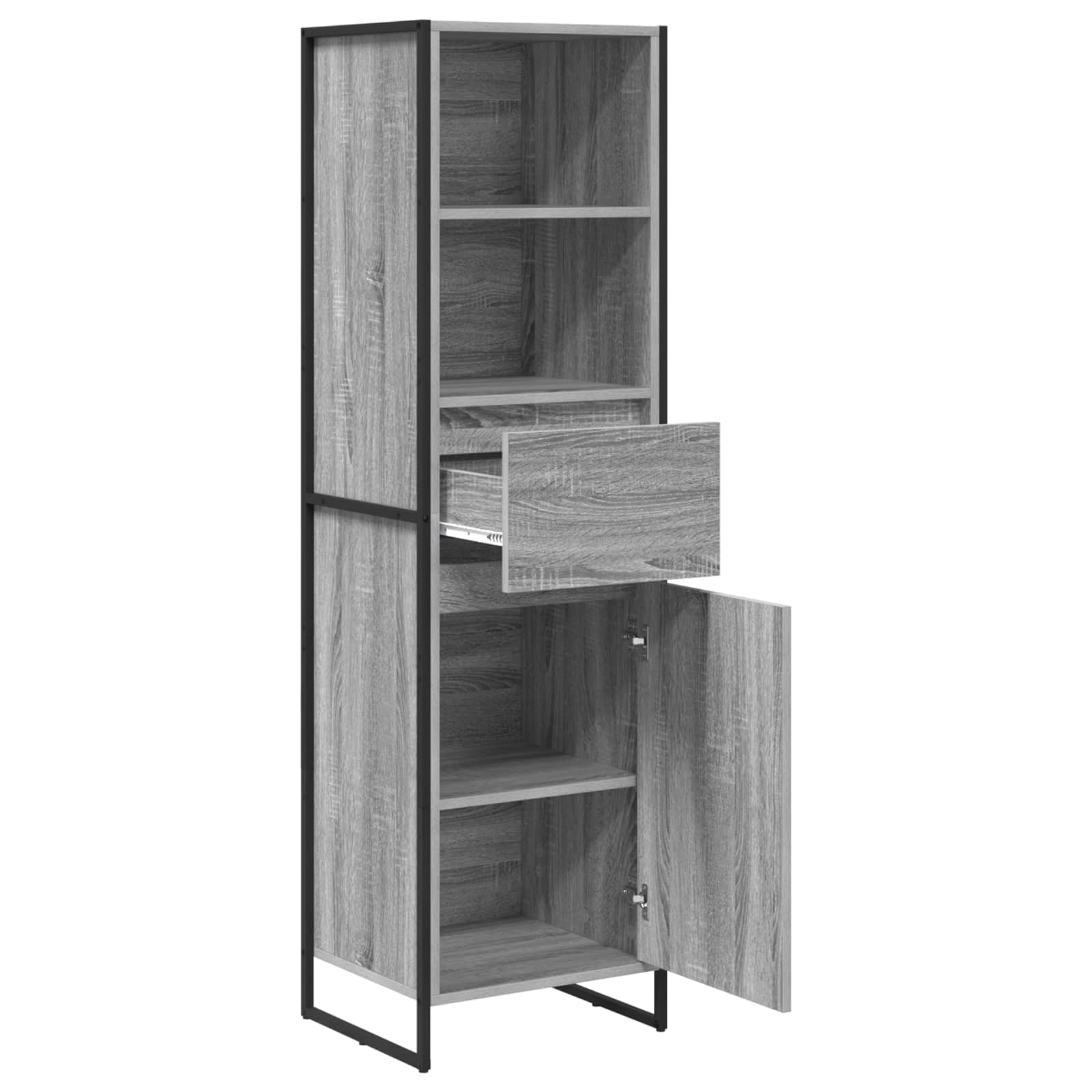 Boekenkast Grijs Sonoma 43 x 36 x 150.5 cm Bewerkt hout is nu te koop bij PeponiXL, paradijselijk wonen!