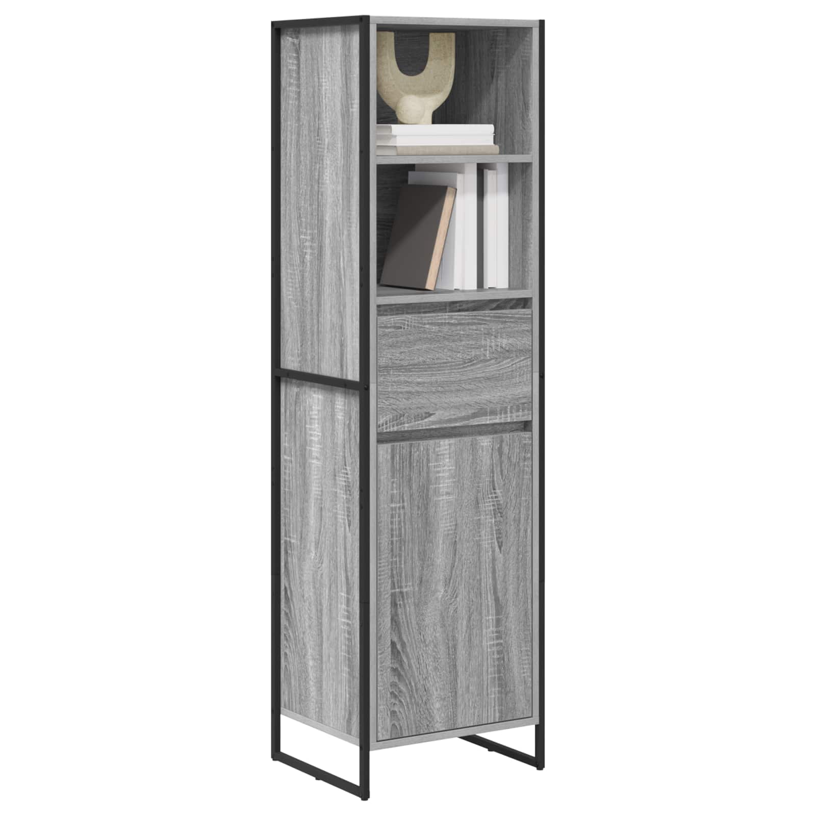 Boekenkast Grijs Sonoma 43 x 36 x 150.5 cm Bewerkt hout is nu te koop bij PeponiXL, paradijselijk wonen!