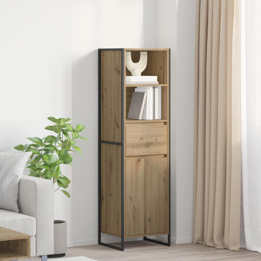 Boekenkast Ambachtelijk eiken 43 x 36 x 150.5 cm Bewerkt hout is nu te koop bij PeponiXL, paradijselijk wonen!